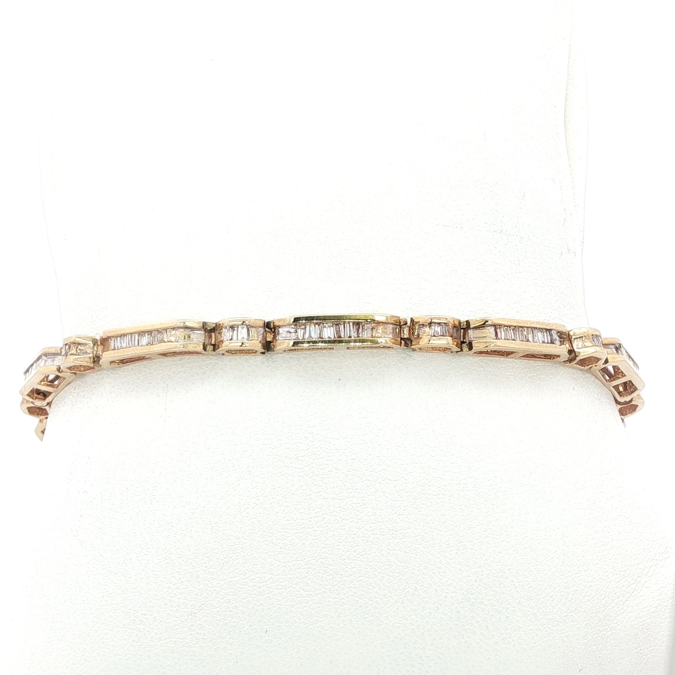 10k Channel Set Diamond Bracelet