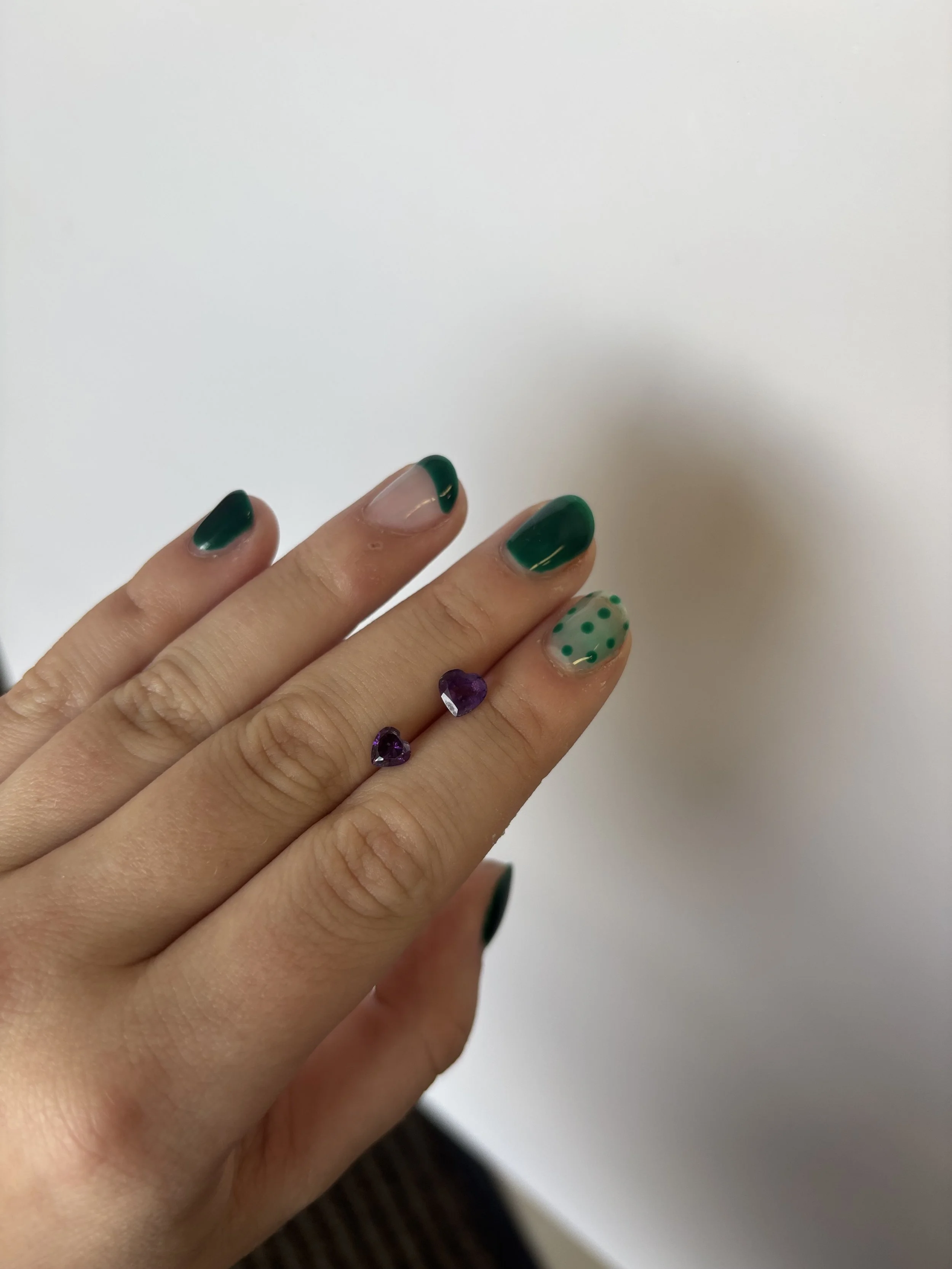 Medium Dark Amethyst Heart Shape