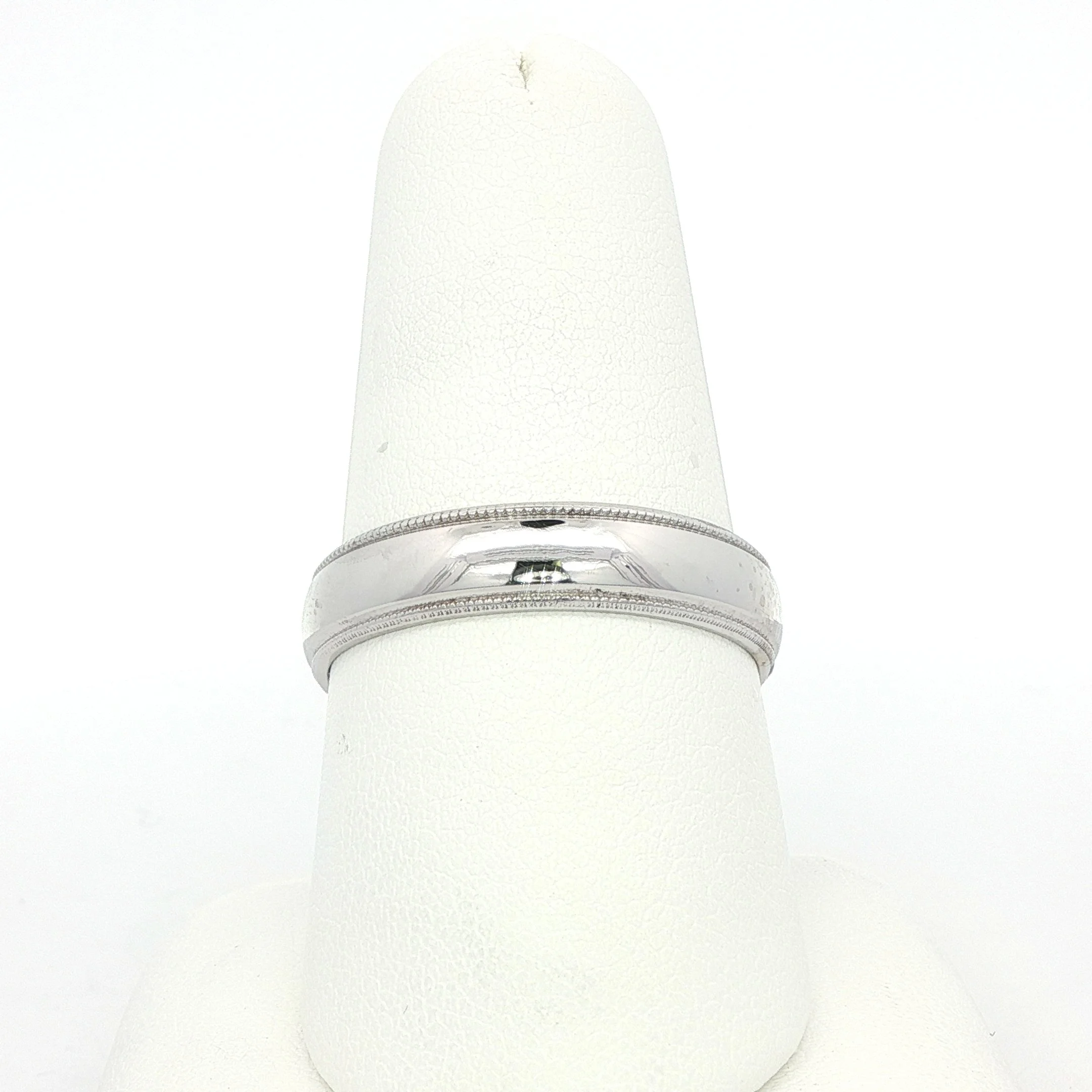 5mm 14k White Gold Milgrain Band