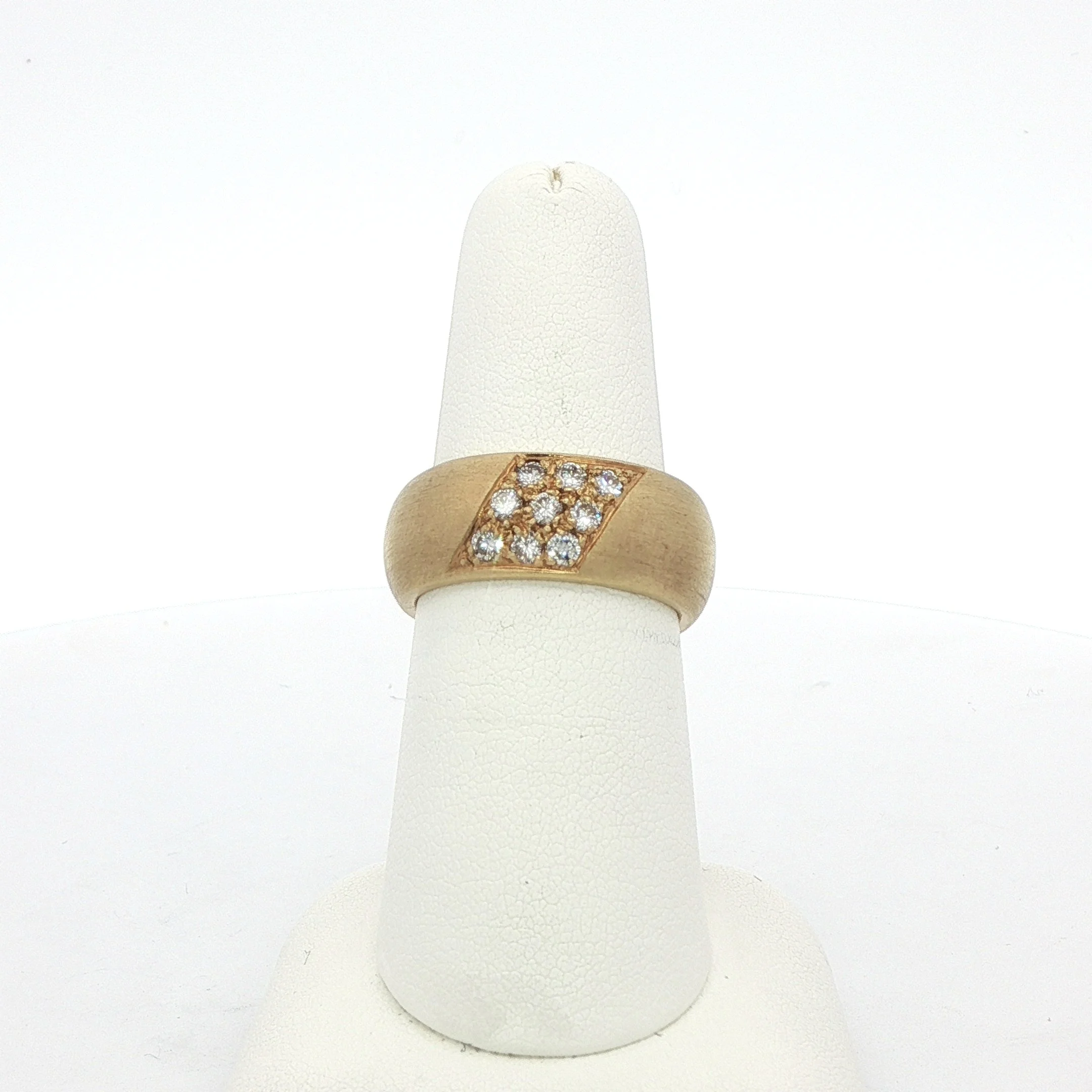 Chunky 18k Gold Diamond Band