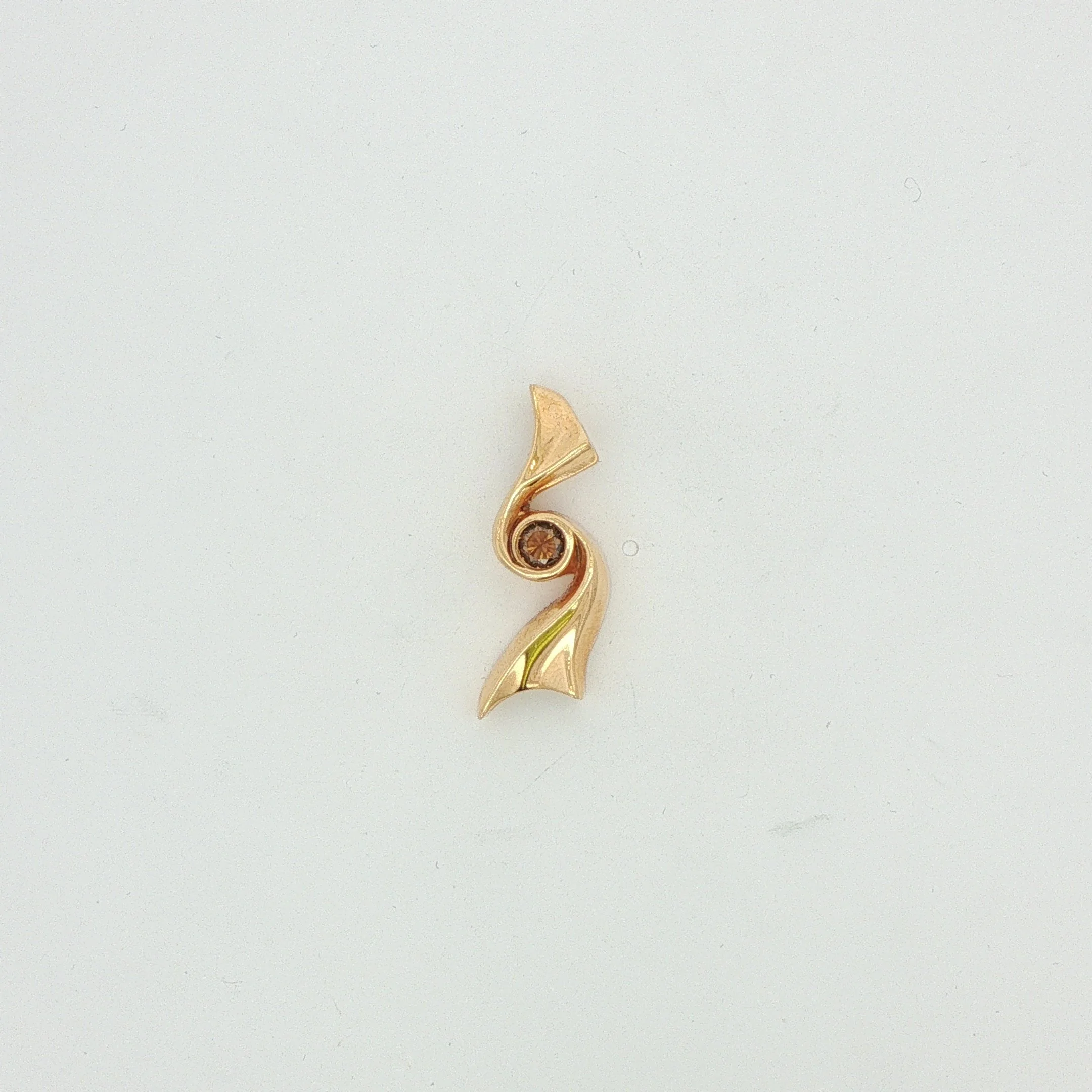 Abstract Champagne Diamond Pendant