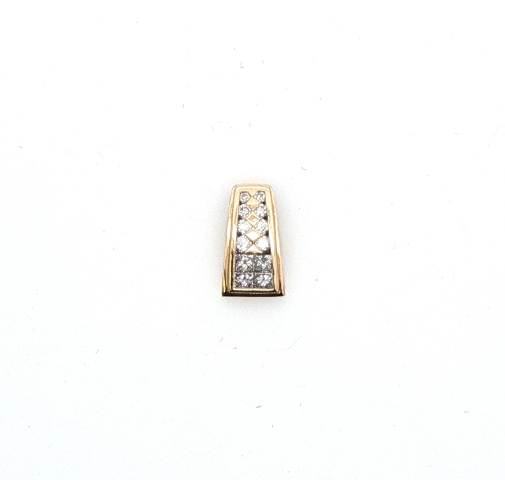 14k Yellow Gold Diamond Pendant