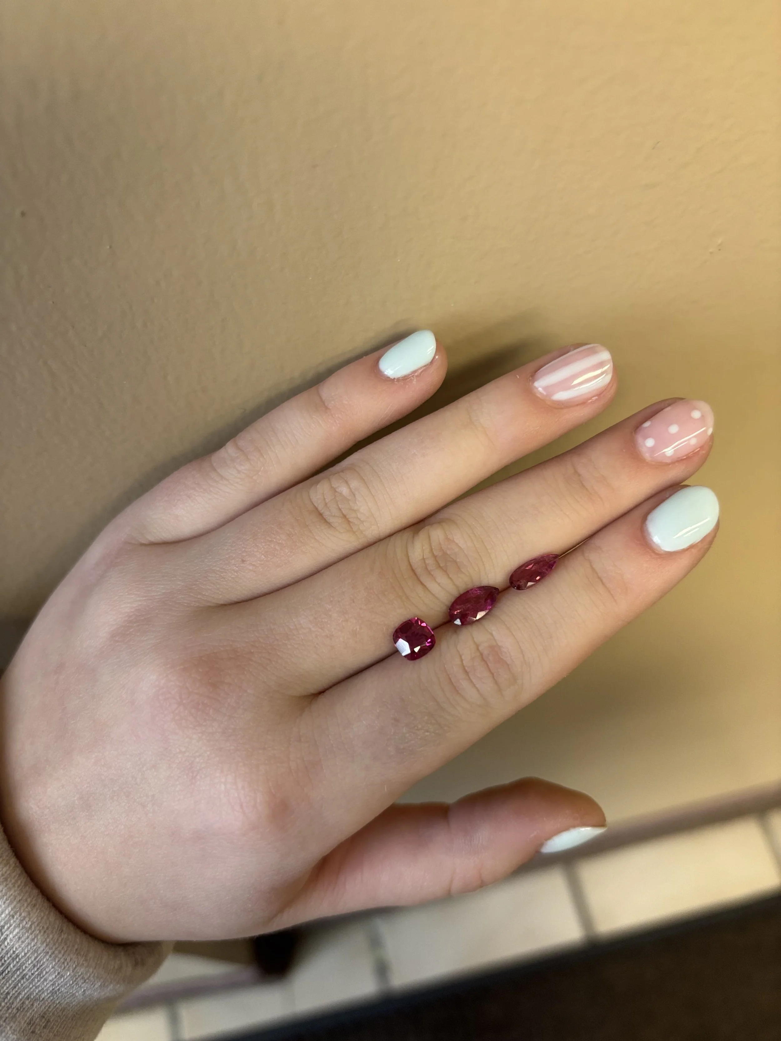 Light and Dark Pink Tourmaline Fancy Shapes
