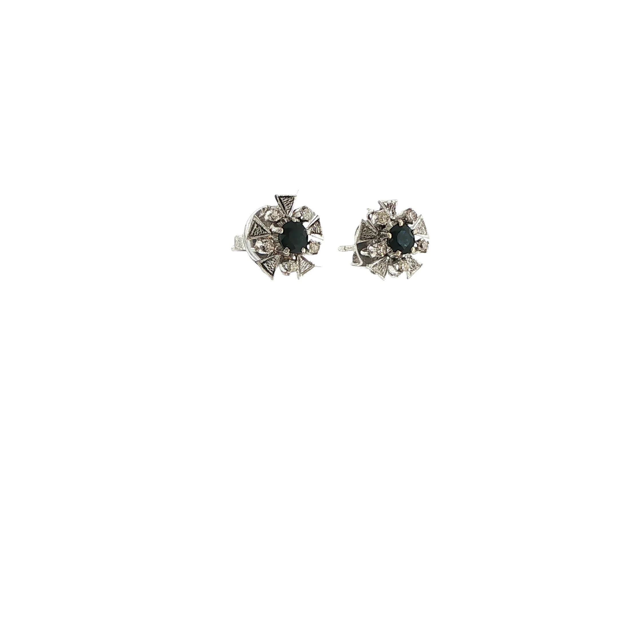 Sapphire & Diamond Studs