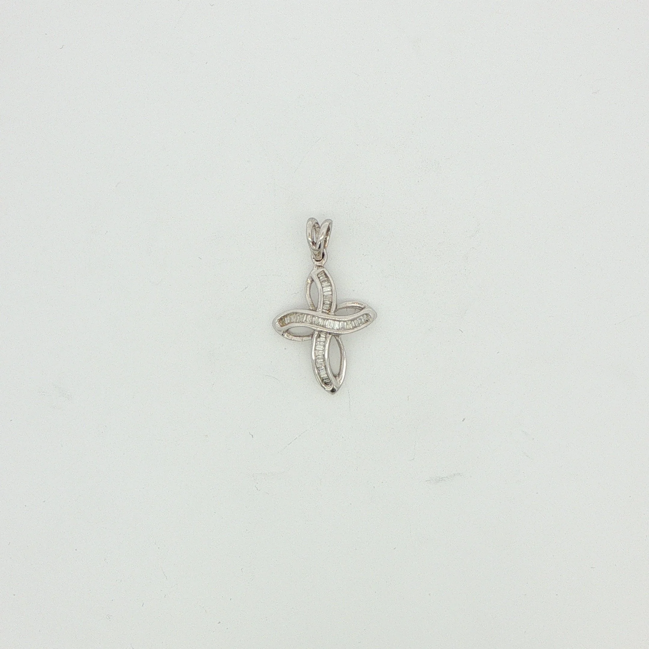 Channel Set Diamond Cross