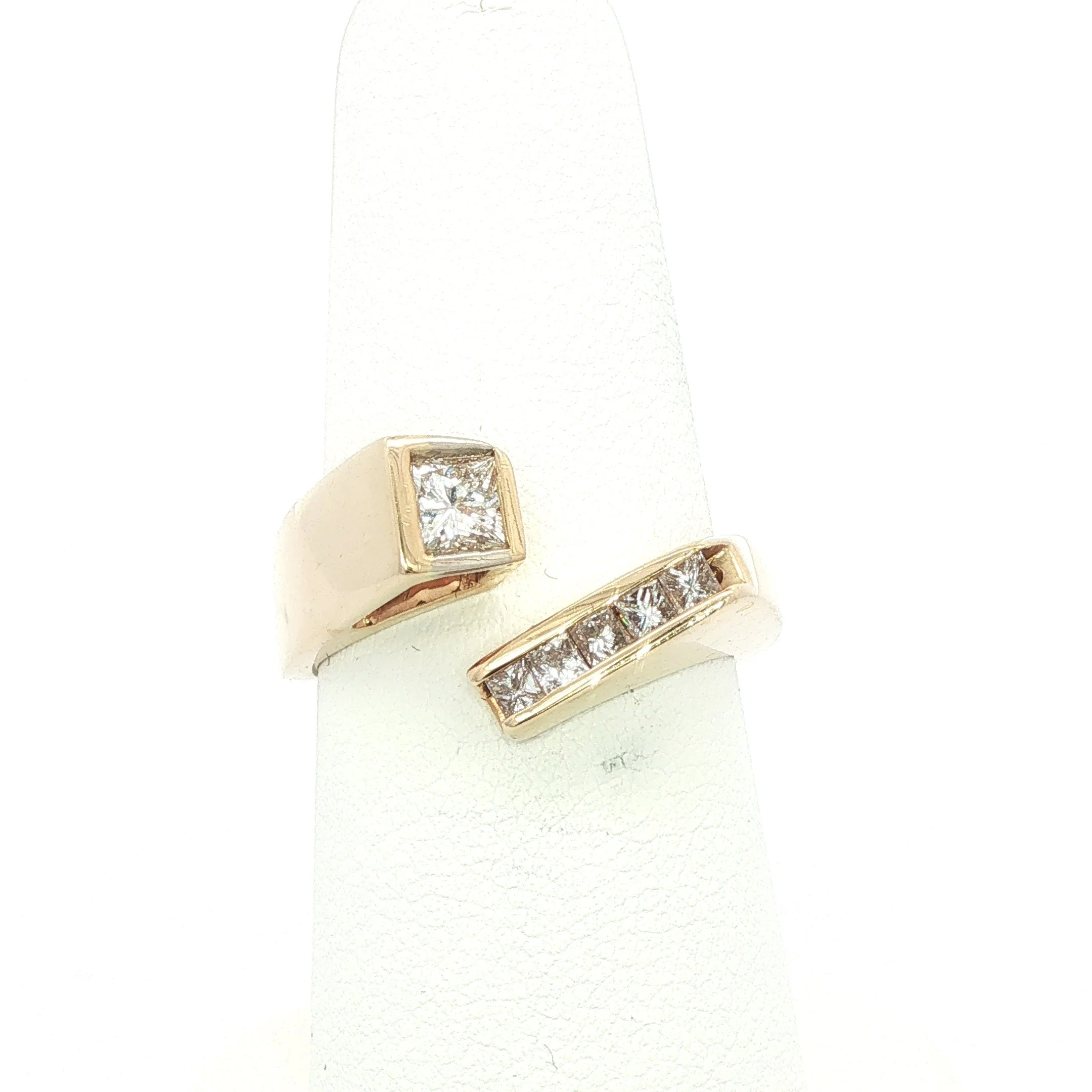 14k Contemporary Gold & Diamond Ring