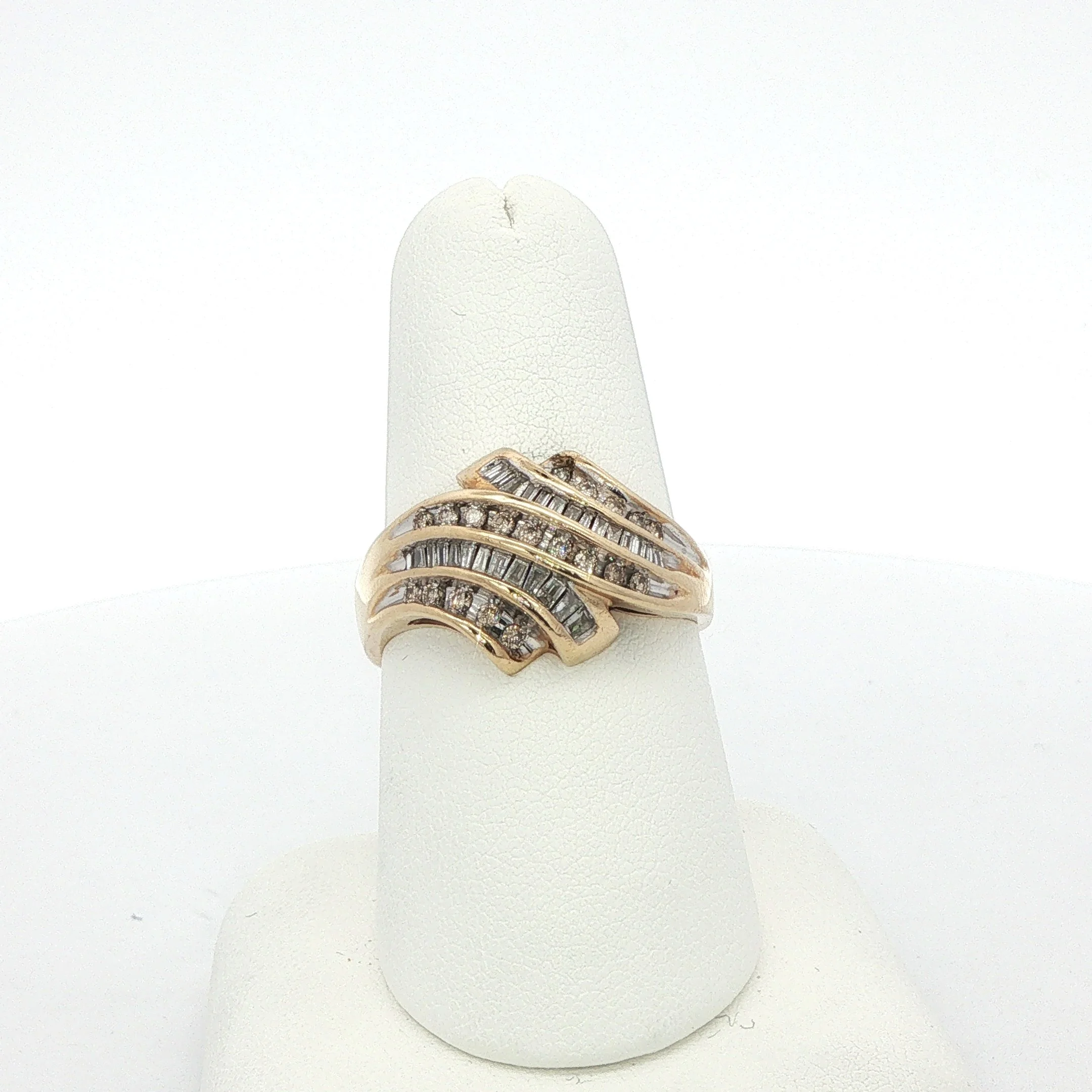 10k Abstract Channel Set Diamond Ring
