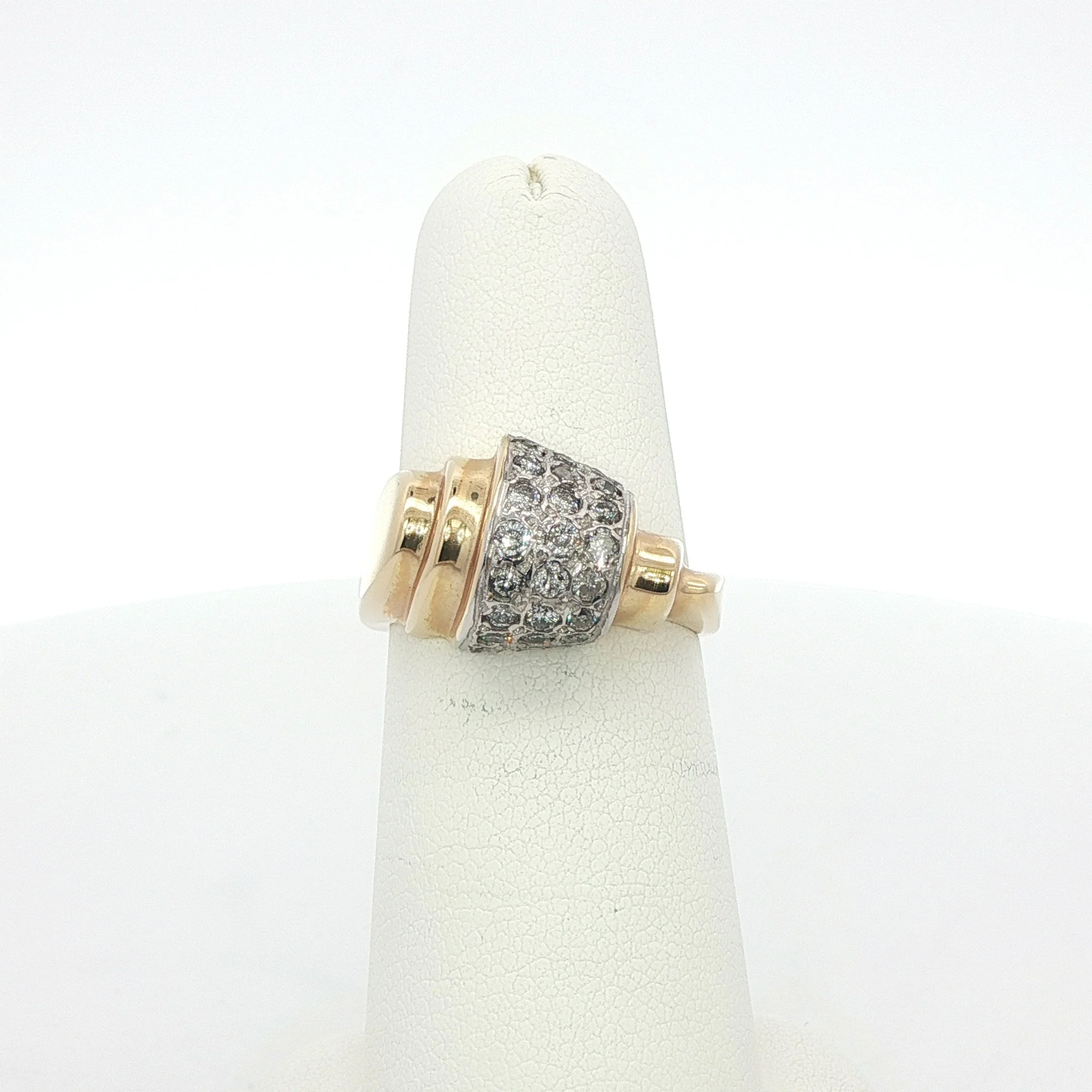 Diamond & Gold Statement Ring