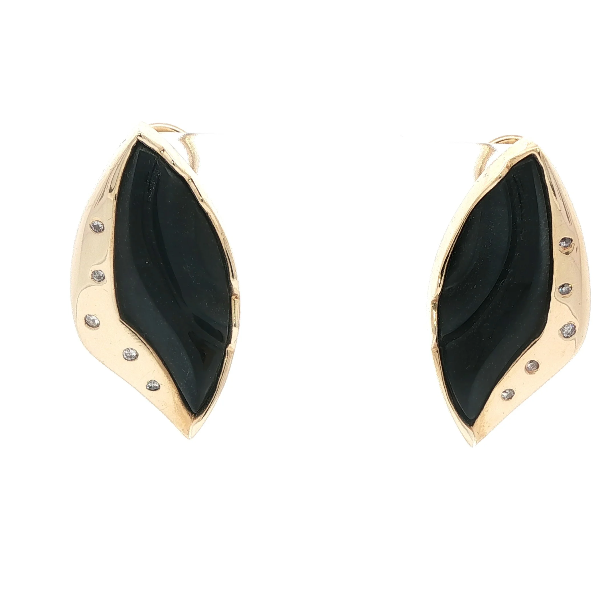 Custom One of A Kind Onyx & Diamond Earrings