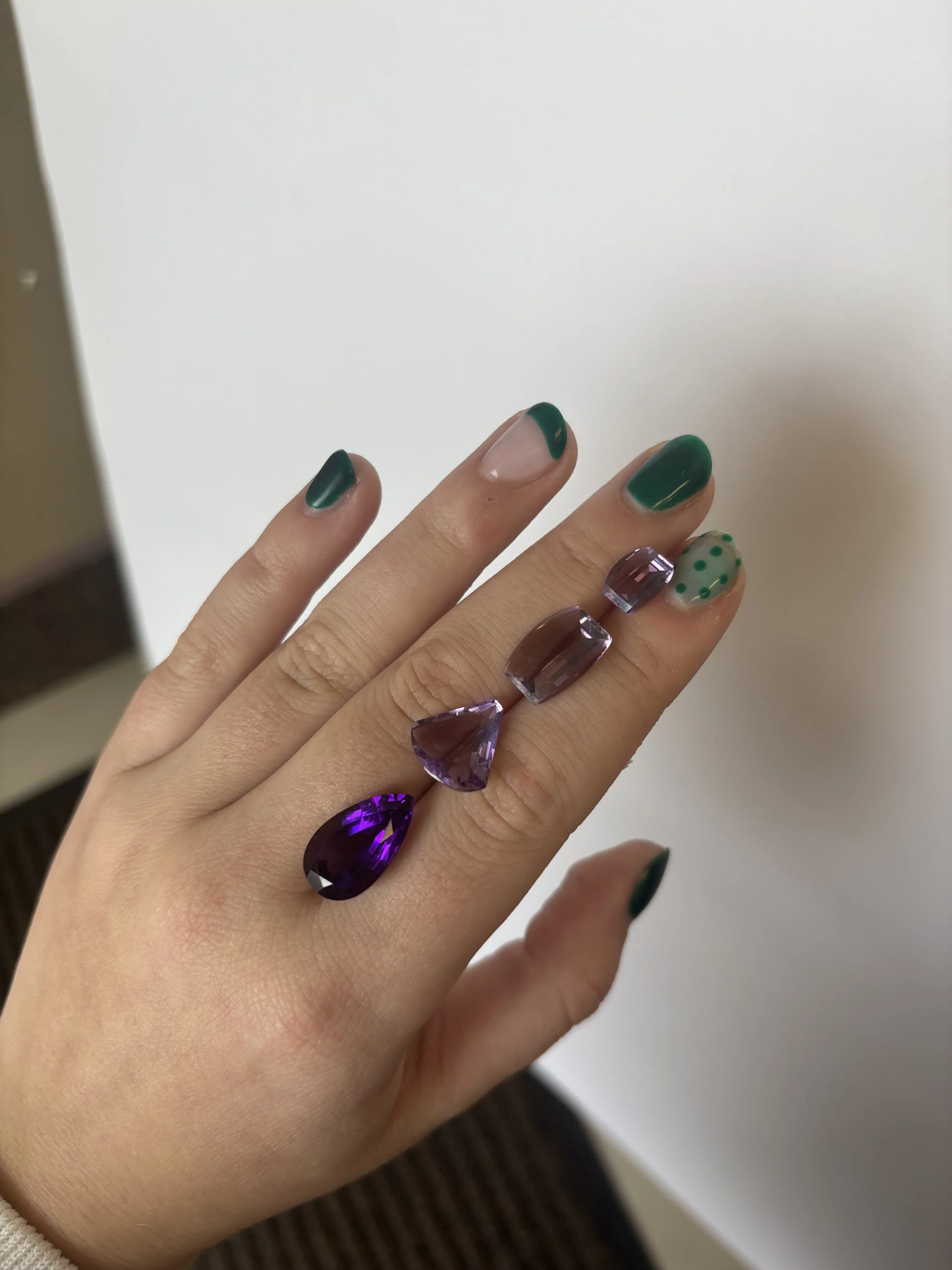 Medium, and Dark Amethyst Fancy Shapes