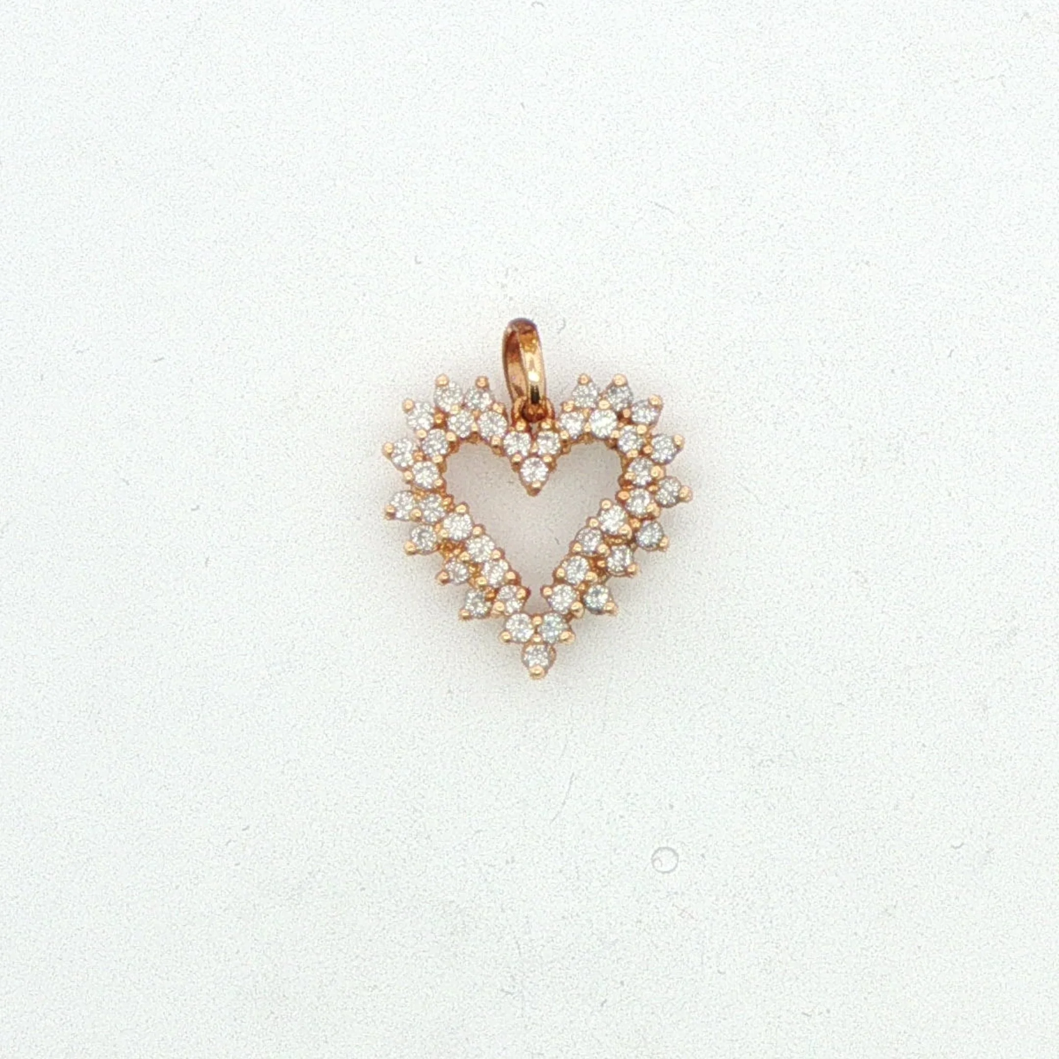 14K Gold & Diamond Heart Pendant