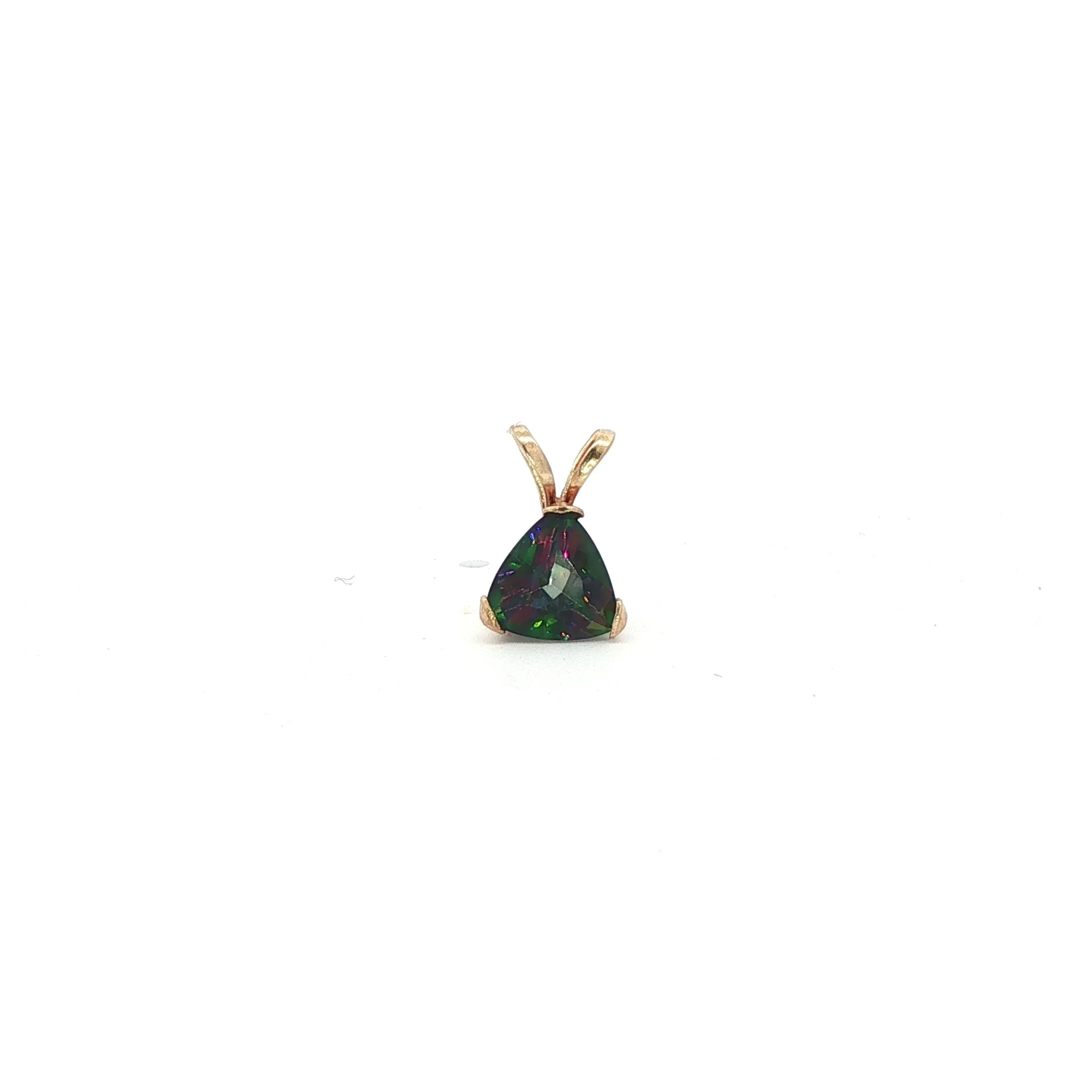 10k Mystic Fire Topaz Pendant