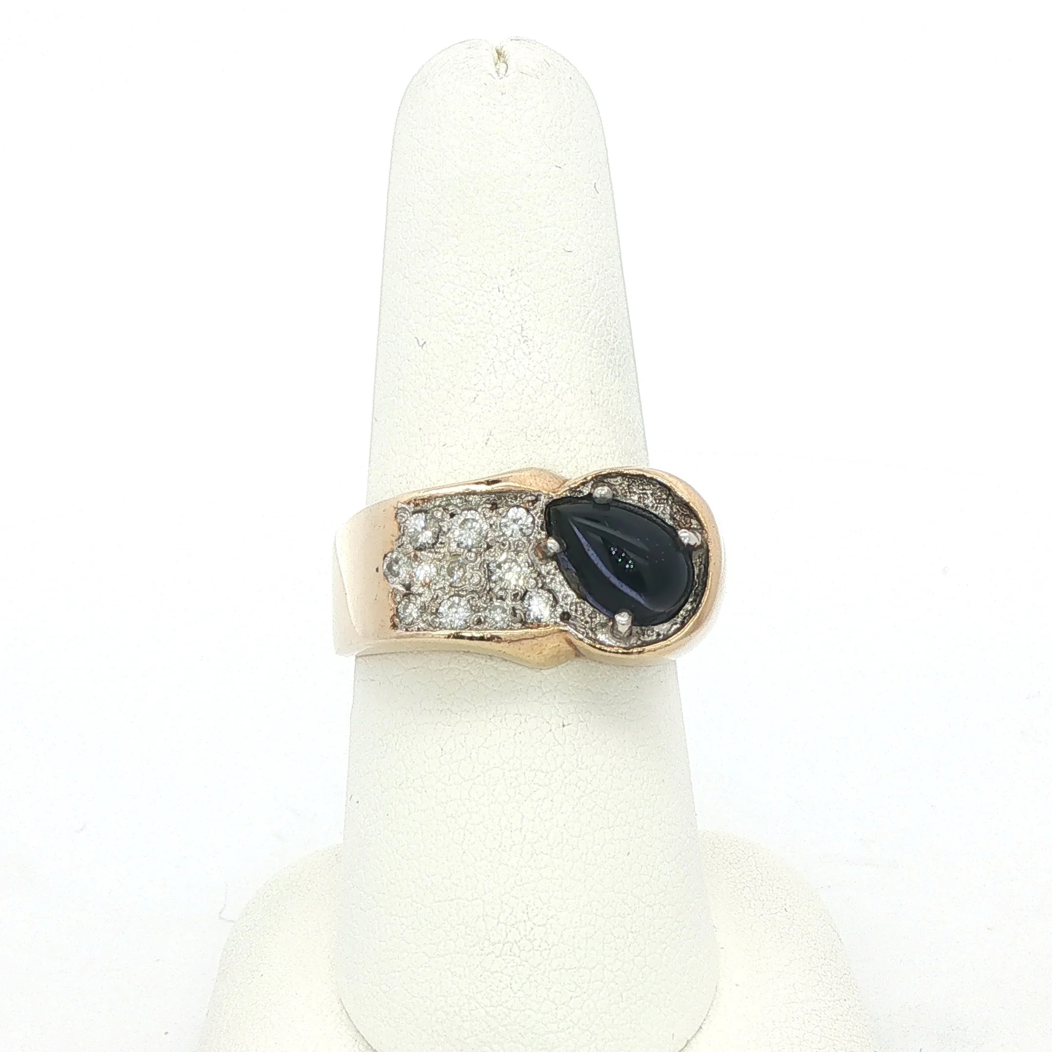Cabochon Iolite Diamond Ring