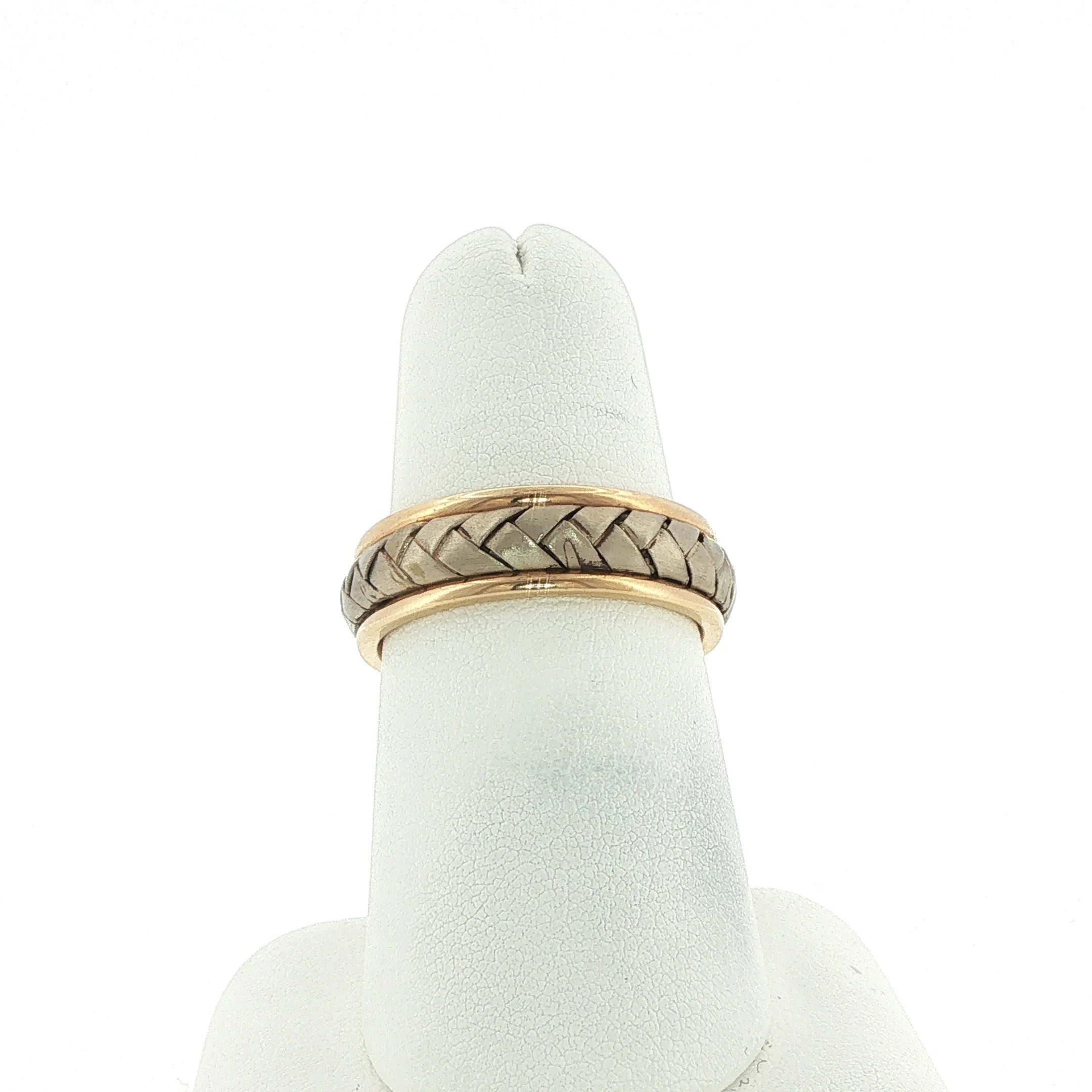 14K Yellow & White Gold Woven Band