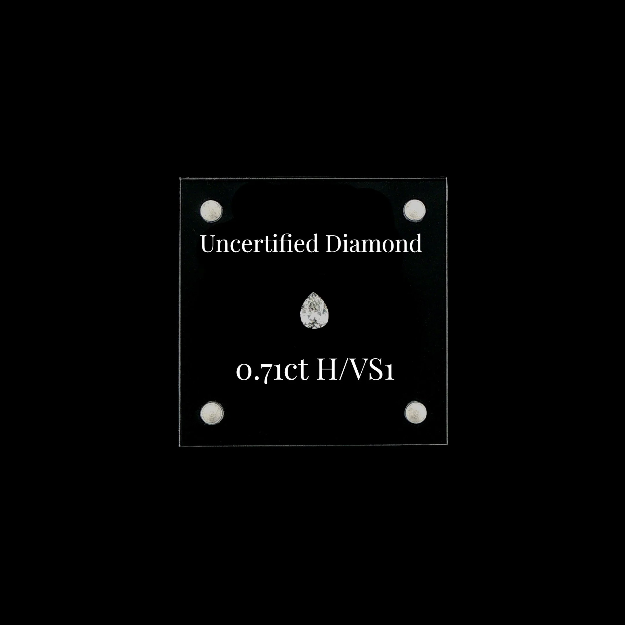 0.71ct Uncertified Pear Shape Diamond