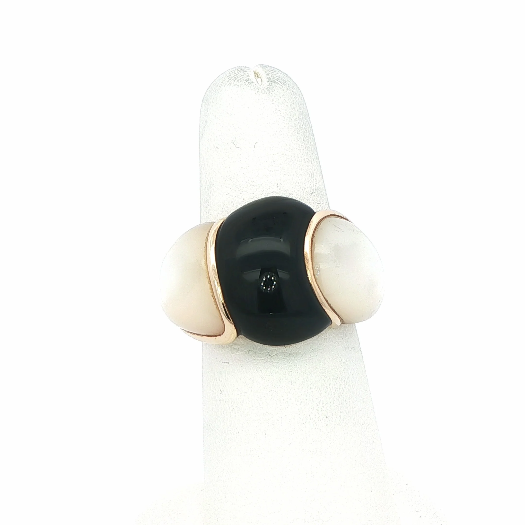 14k Onyx Mother of Pearl Ring