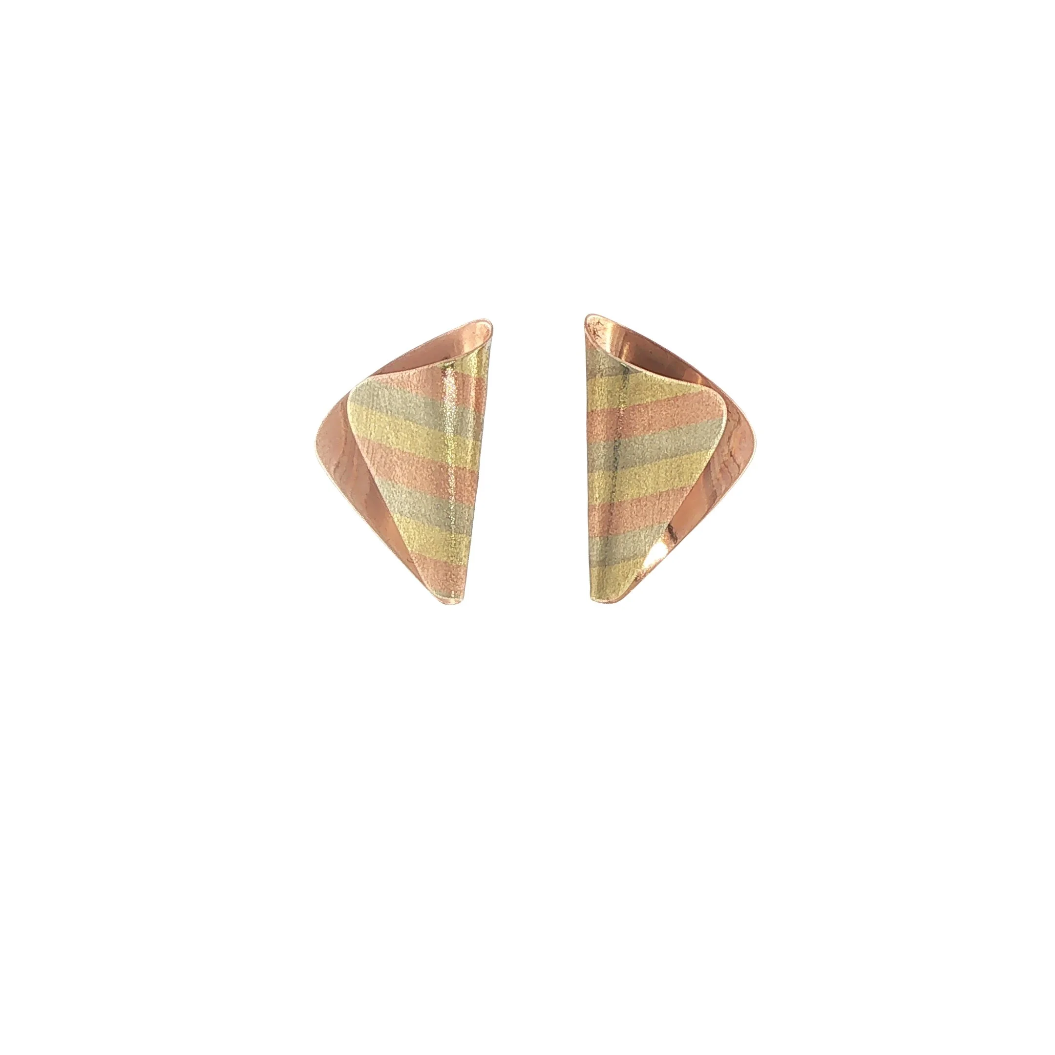 14K Tri-Color Earrings