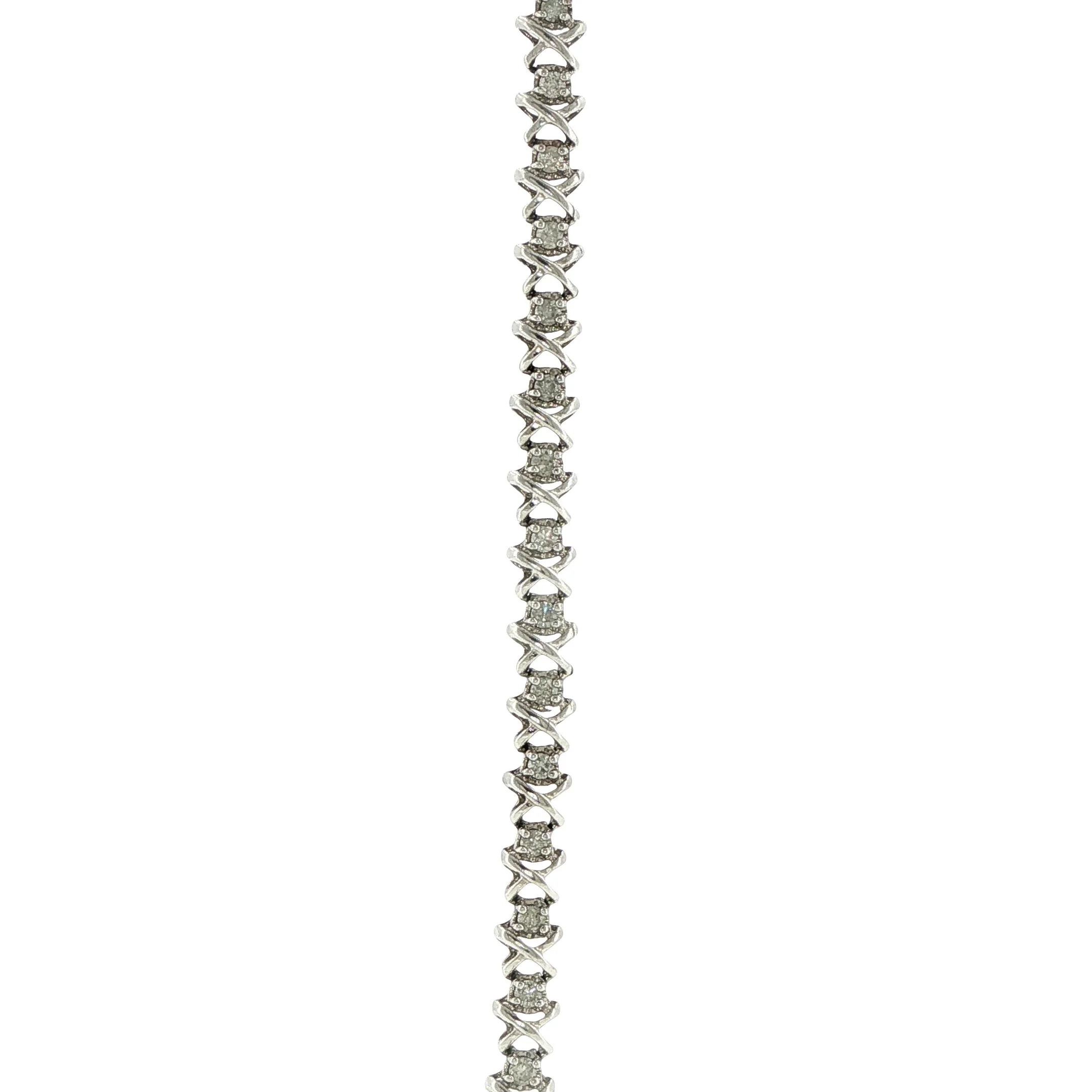 10K White Gold Diamond Tennis Bracelet