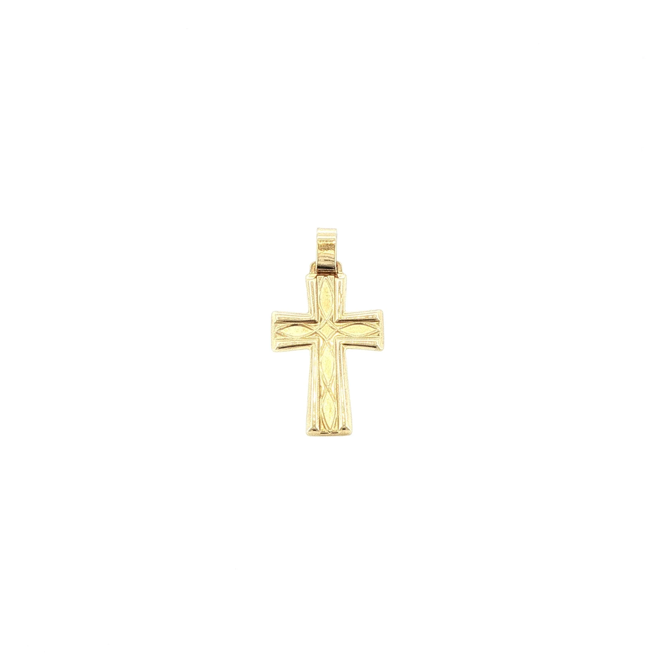 14k Yellow Gold Cross
