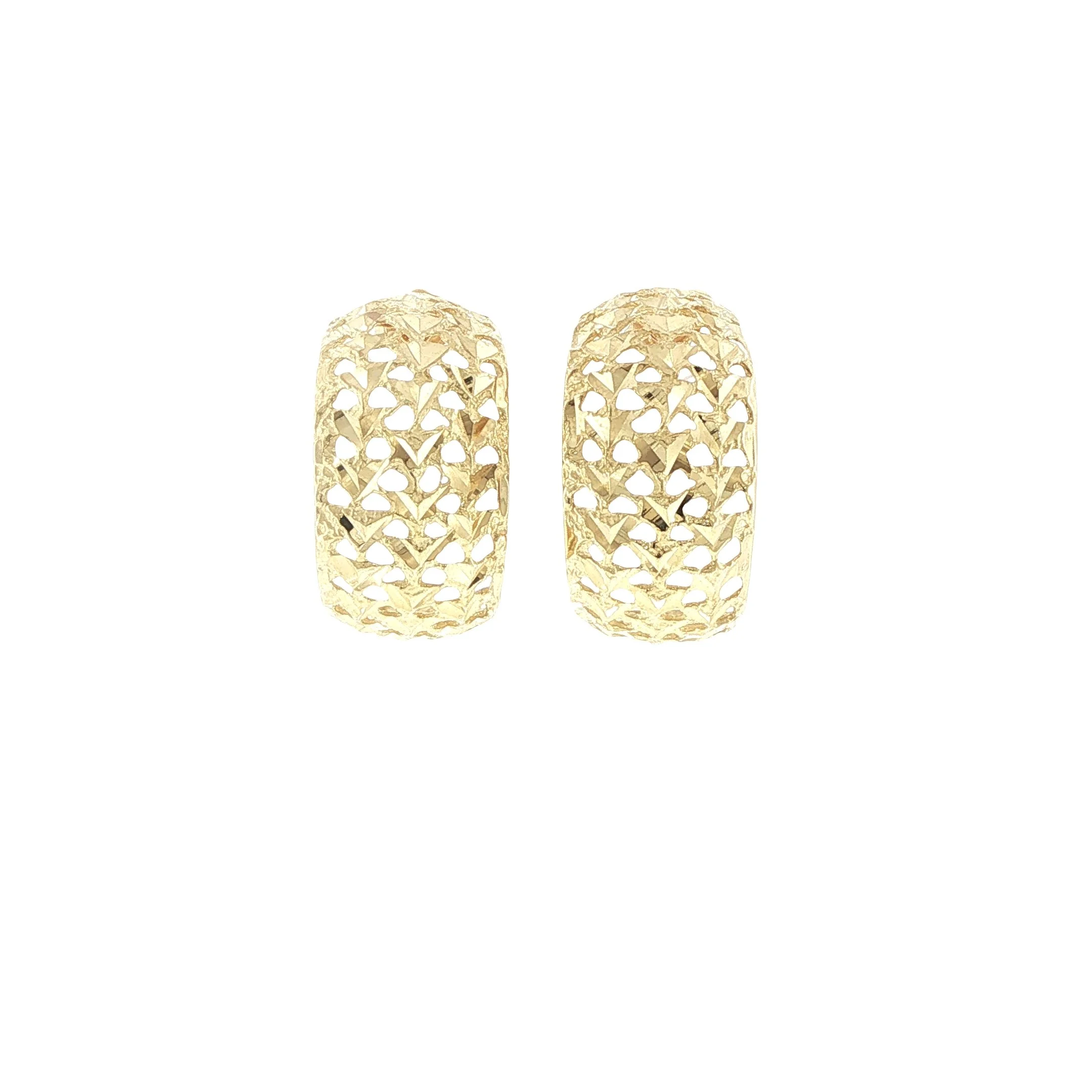 14k Diamond Cut Earrings