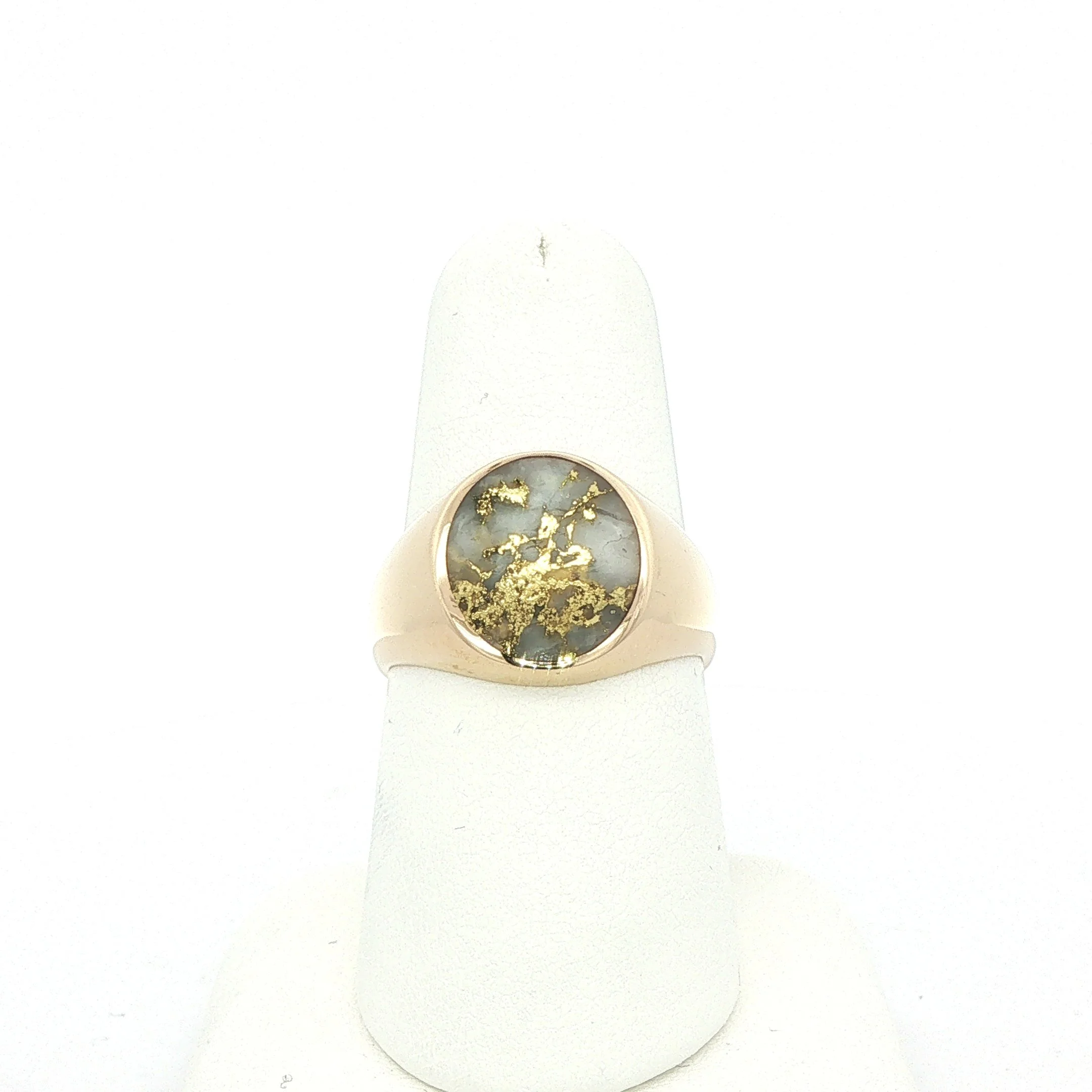 24k Gold Quartz Ring