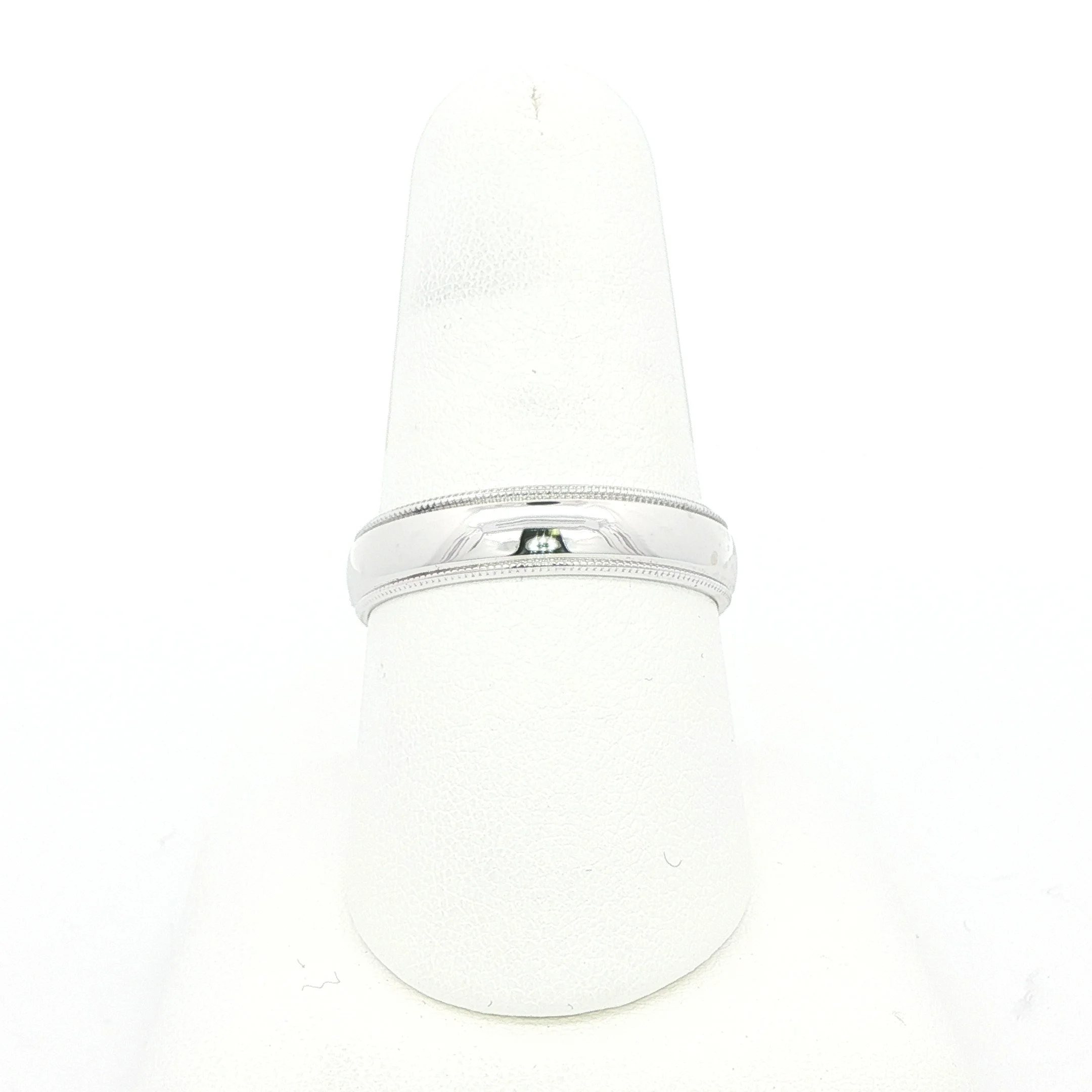 5mm 14k White Gold Milgrain Band