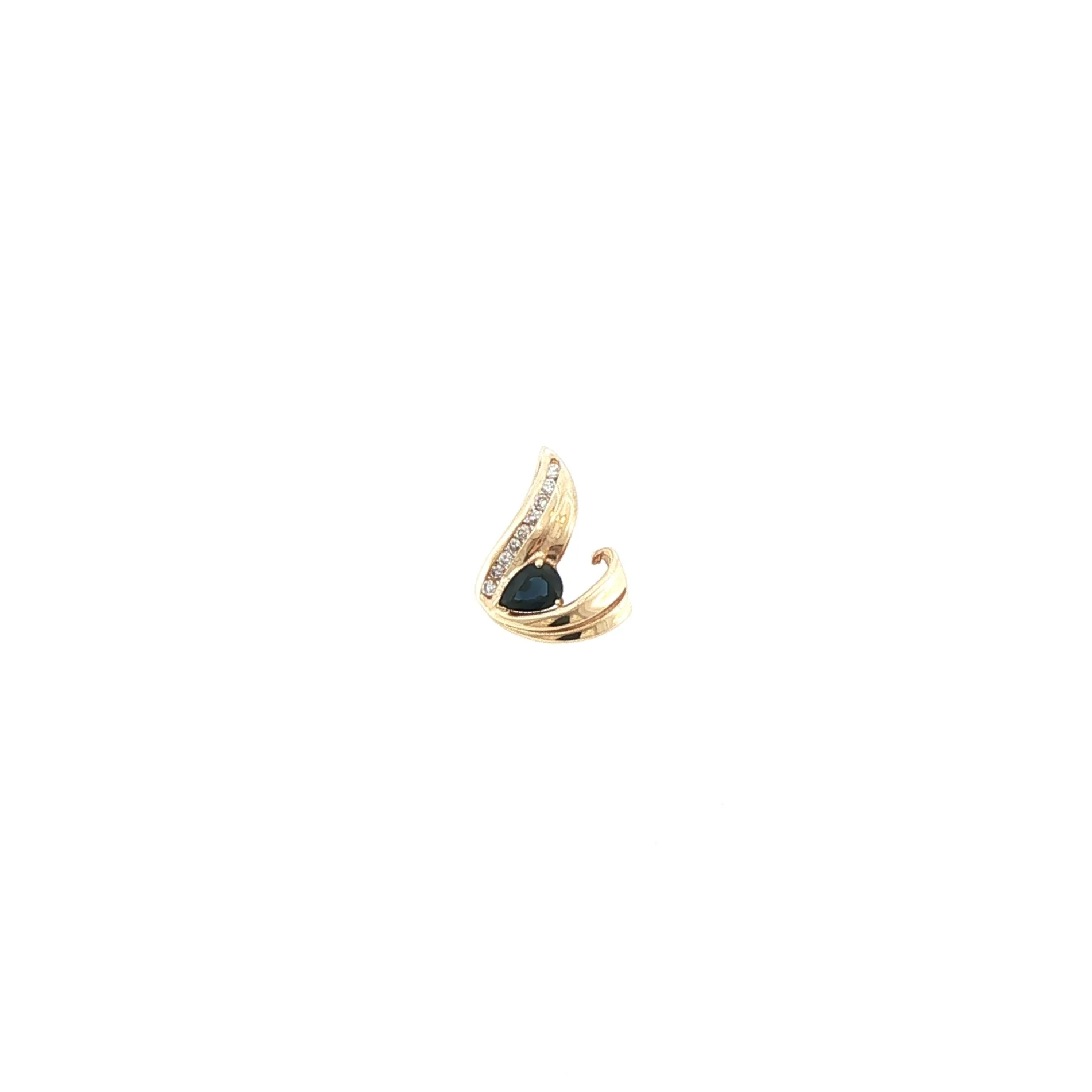 Freeform Sapphire & Diamond Pendant