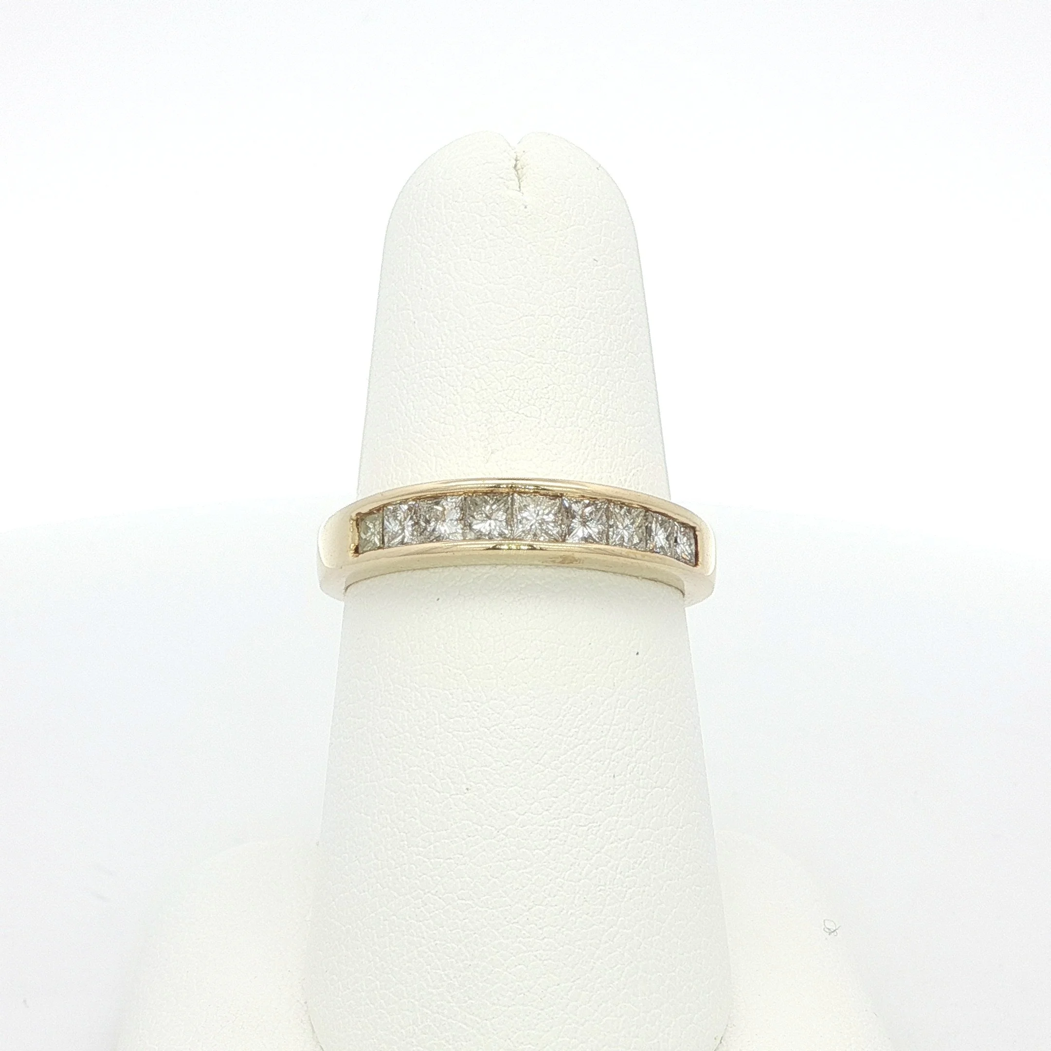 14k Princess Cut Diamond Band