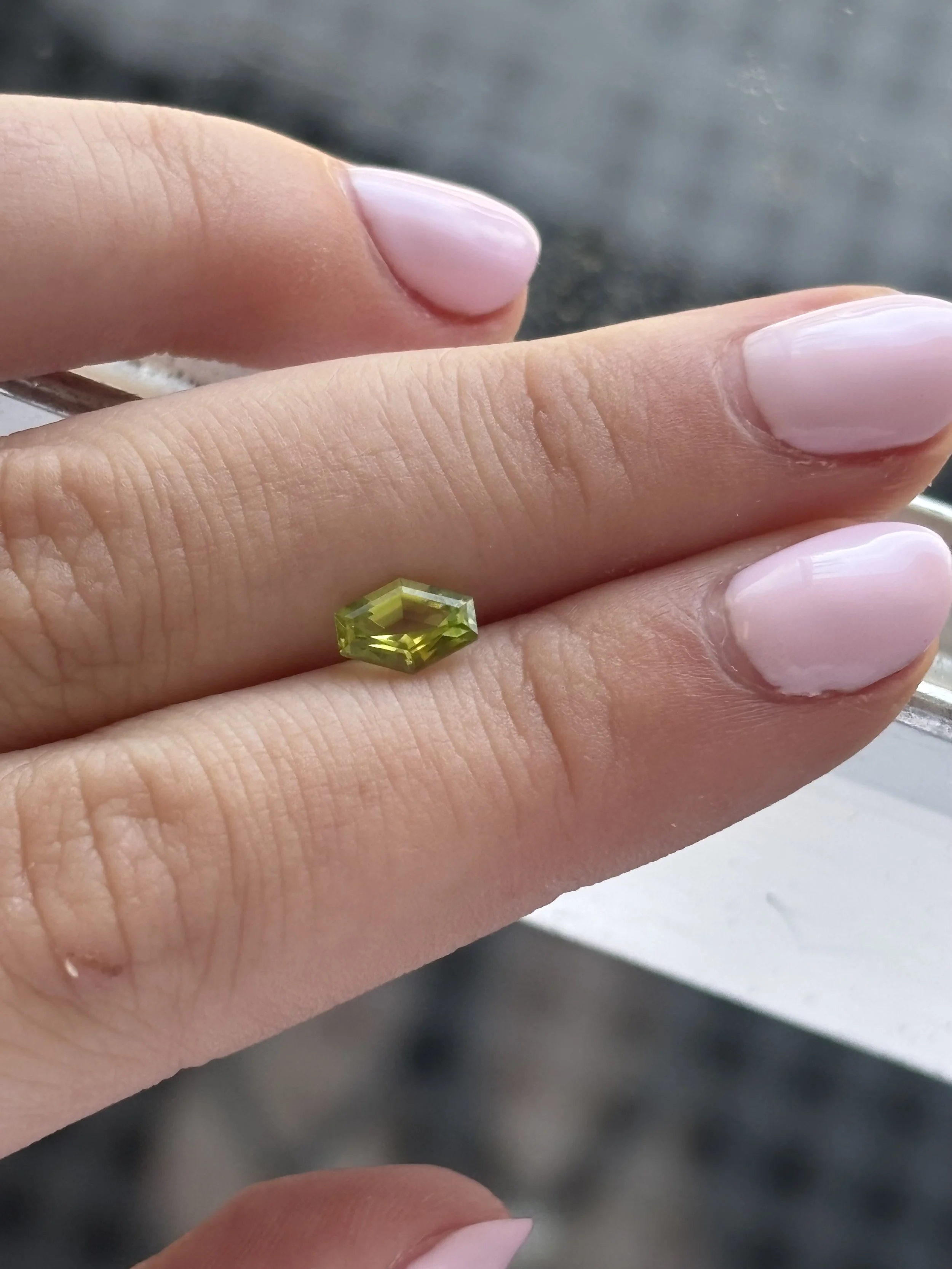 Medium Green Peridot Coffin