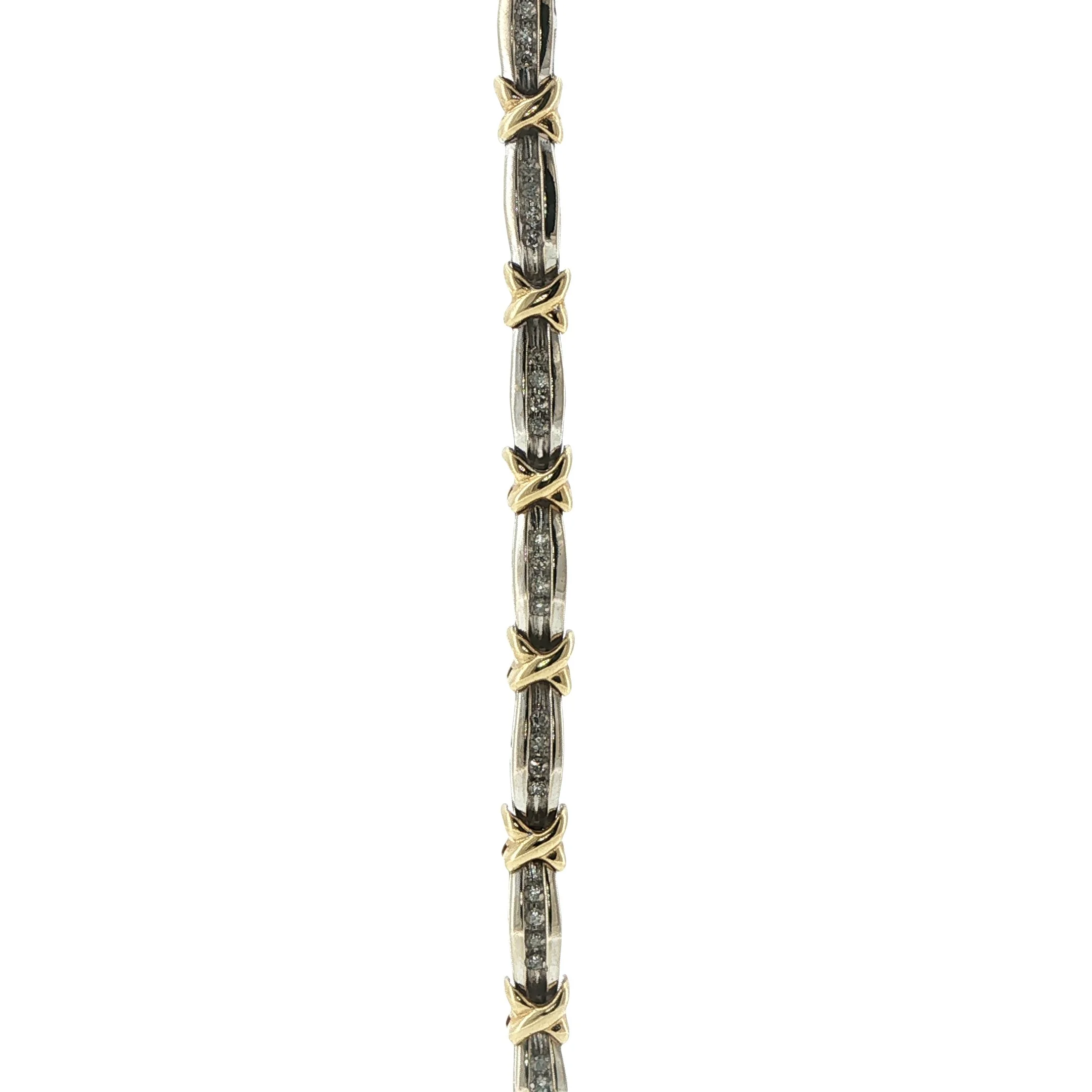 10K Two-Tone Tennis Bracelet