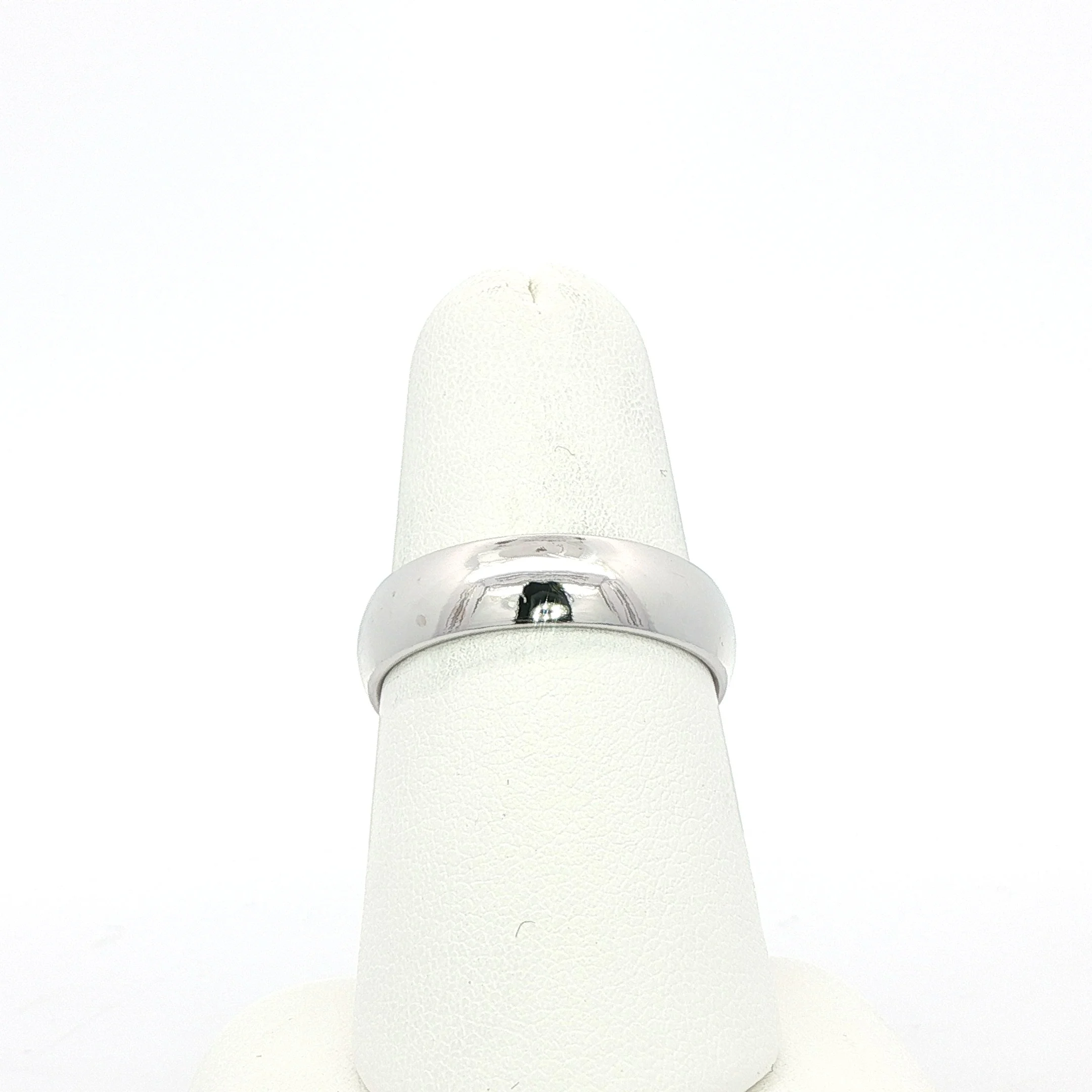 6mm 14k White Gold Band
