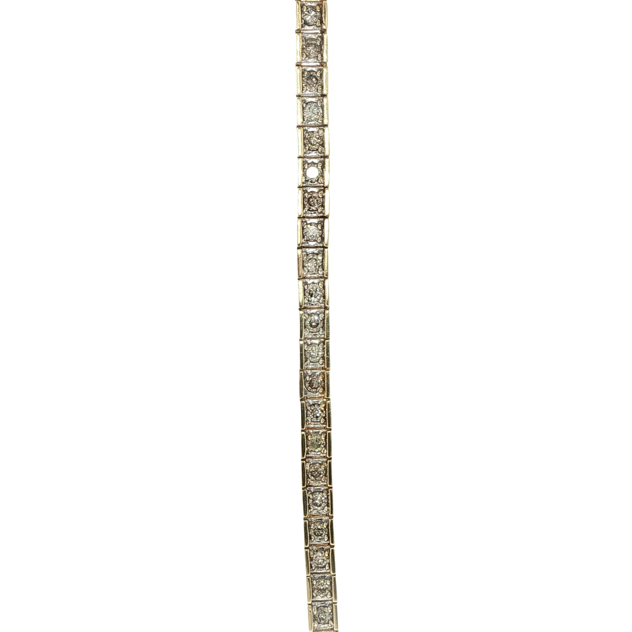 14K Yellow Gold Diamond Tennis Bracelet