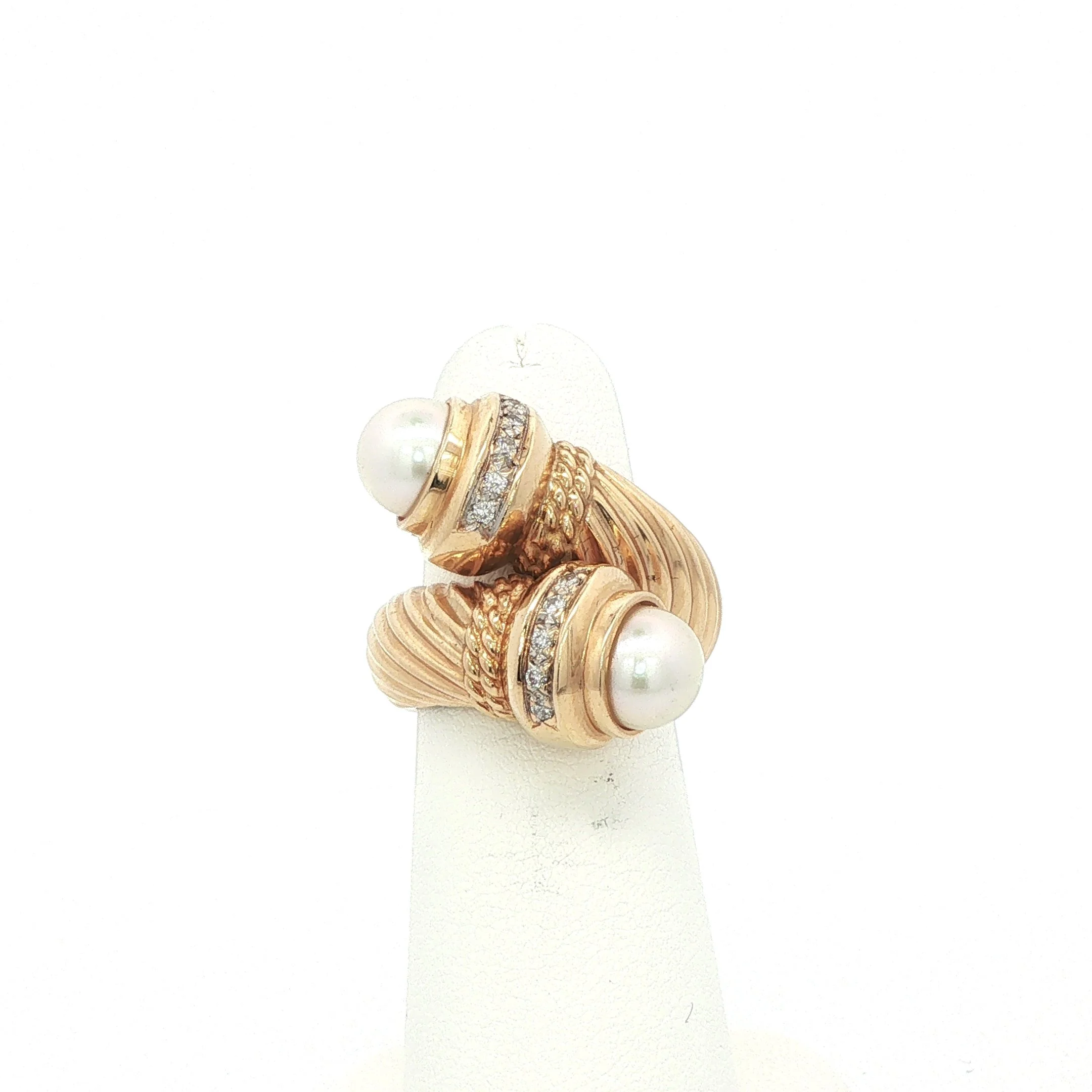 14k Pearl & Gold Wrap Ring
