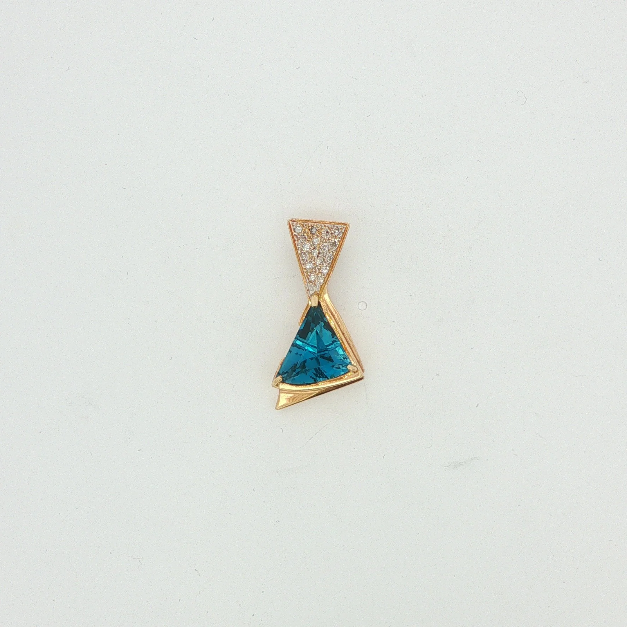 London Blue Topaz & Diamond Pendant