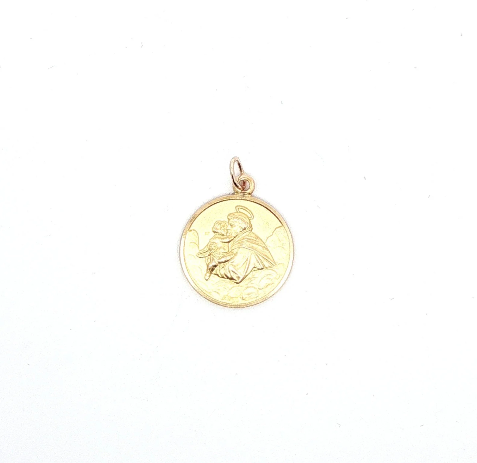 18k Yellow Gold Guardian Angel Medallion