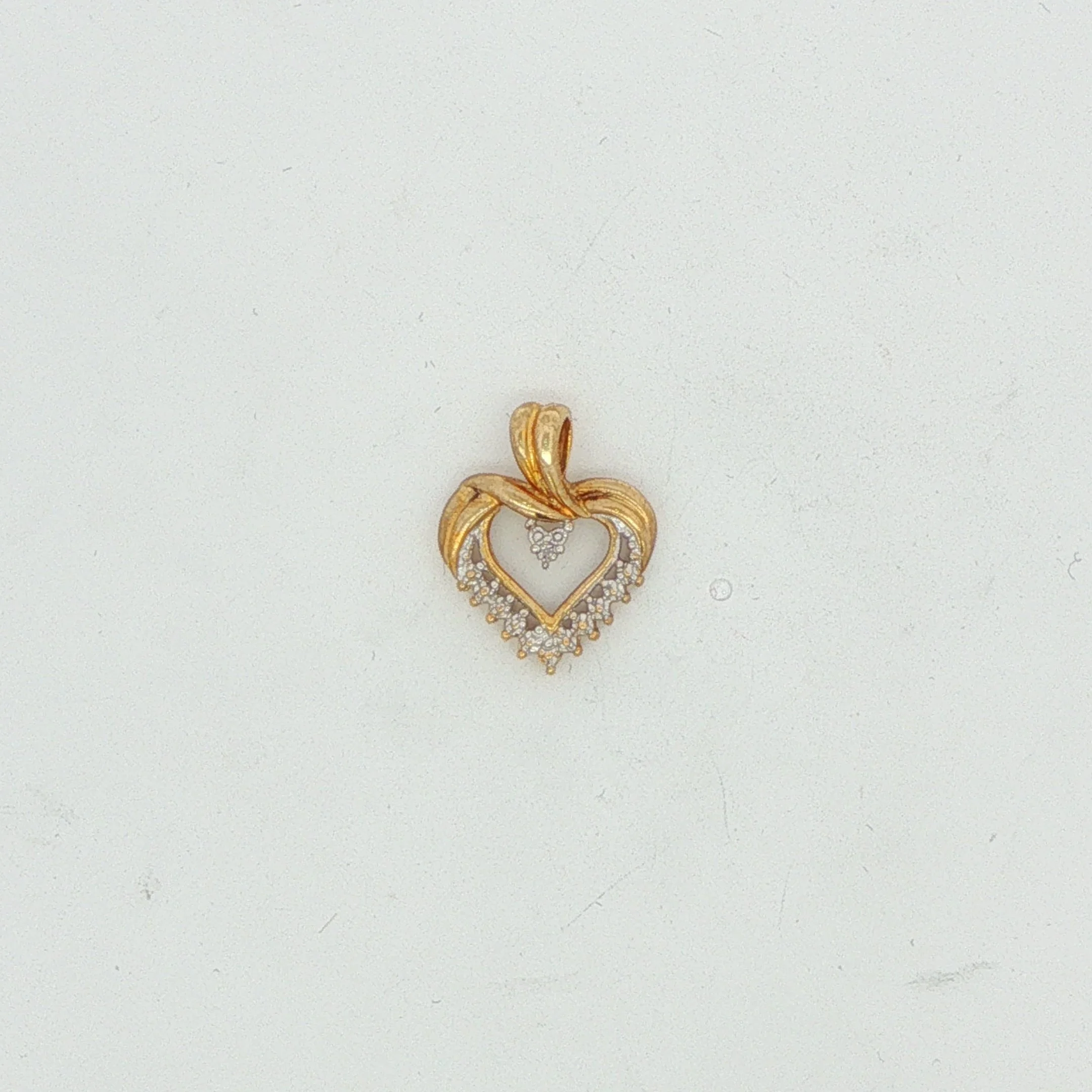 Diamond Double Heart Pendant
