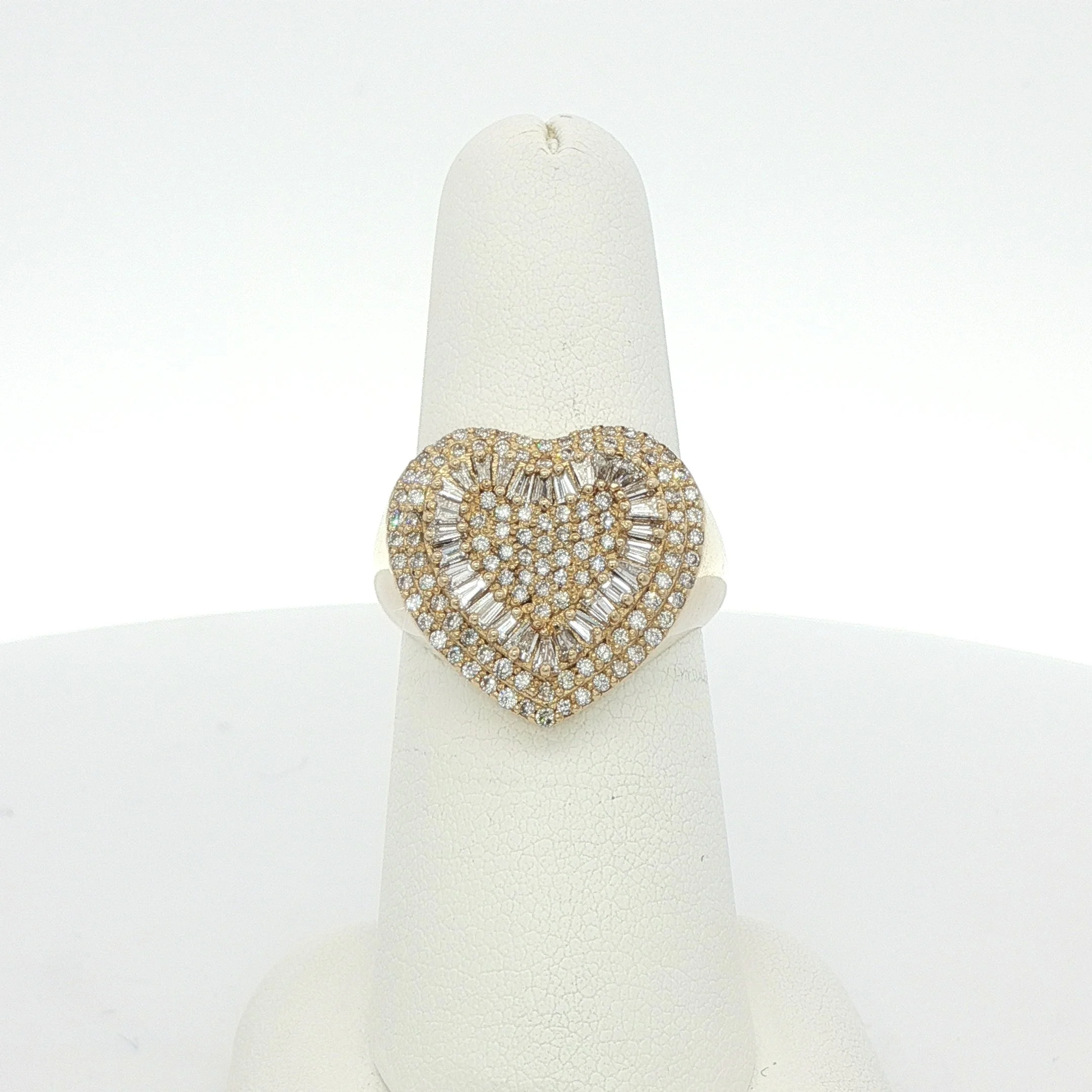 14k Diamond Heart Ring