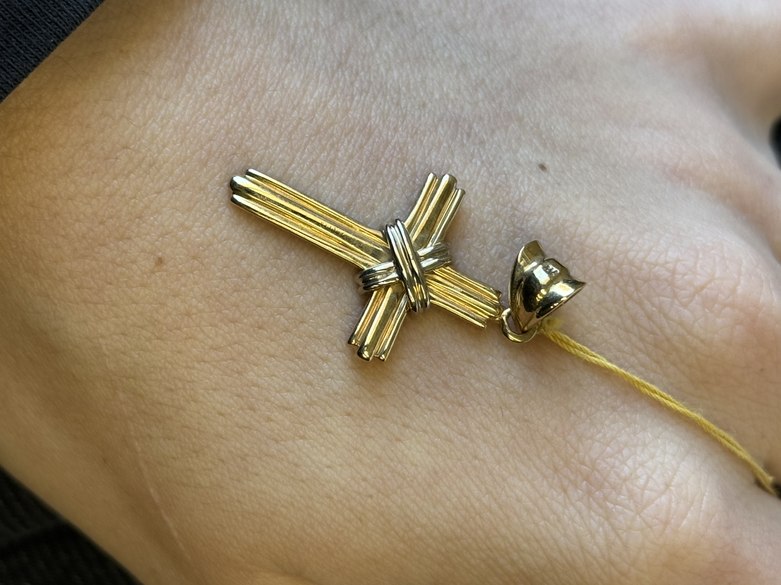 14k Two Toned Cross