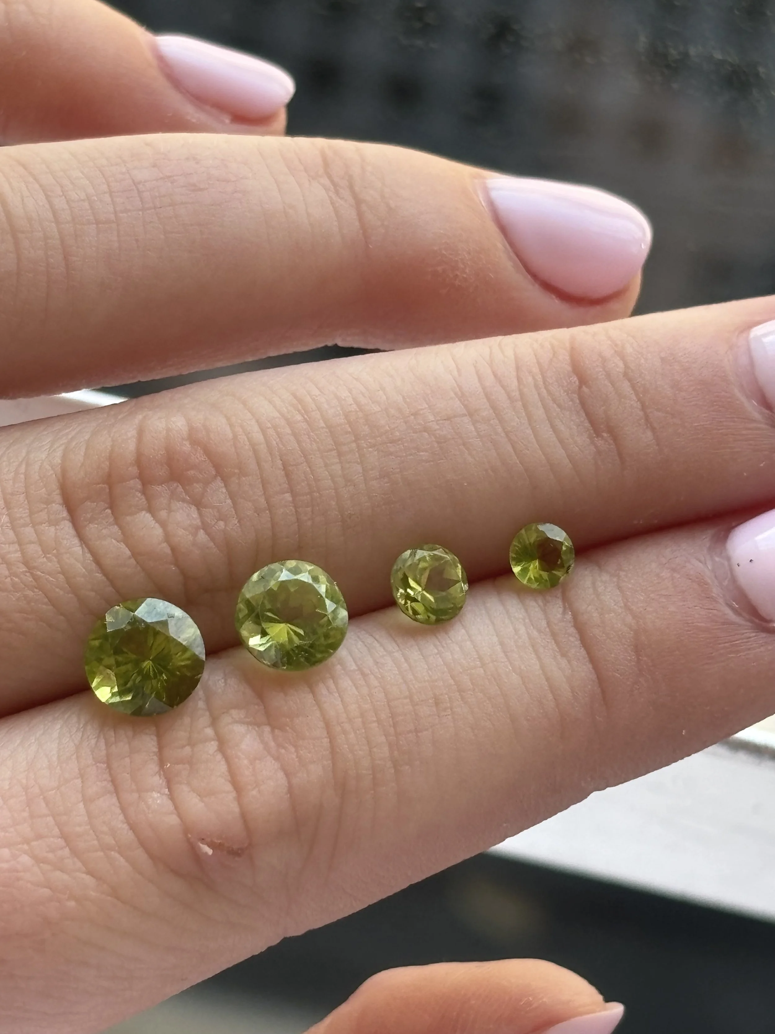 Deep & Medium Green Peridot Round