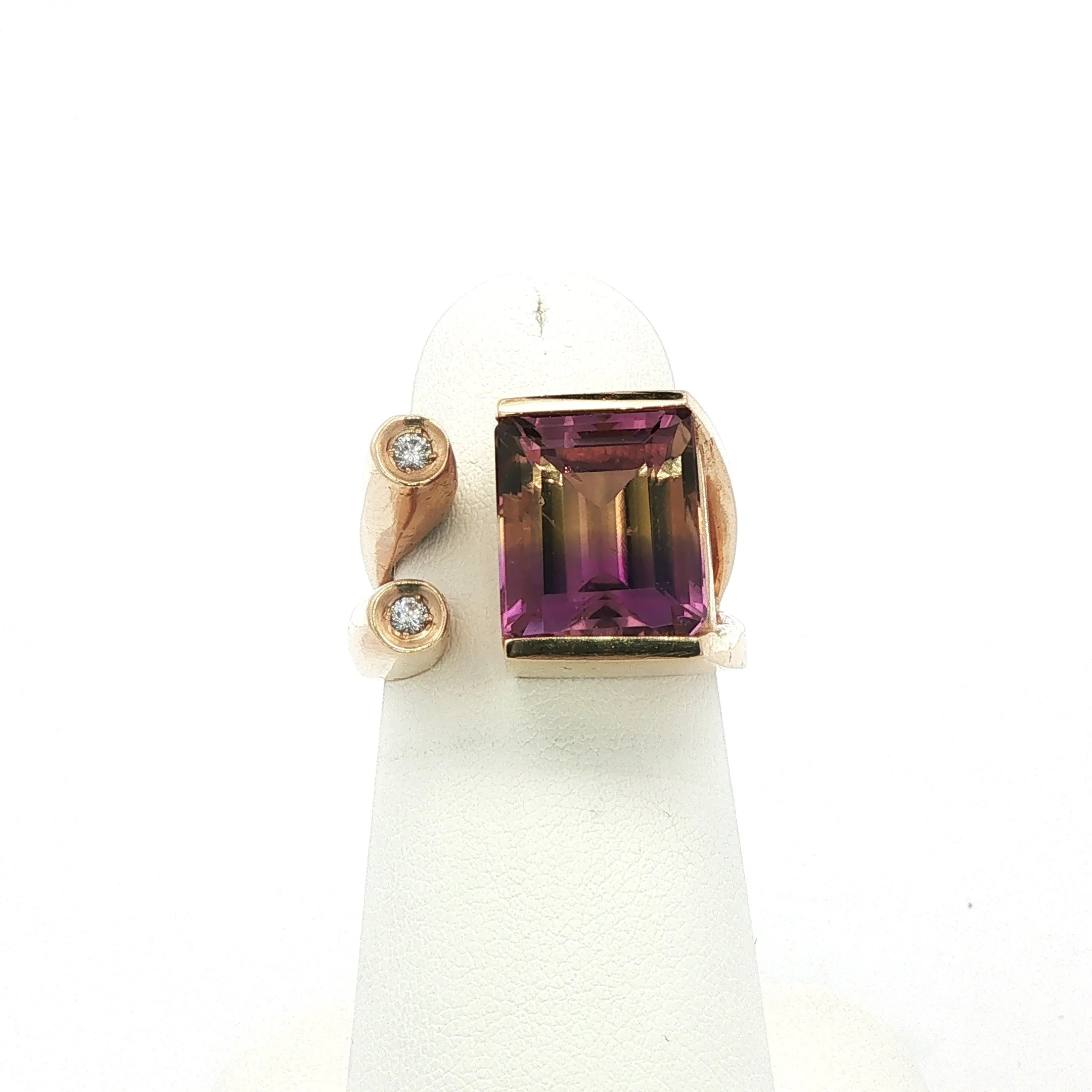 14k Ametrine & Diamond Ring