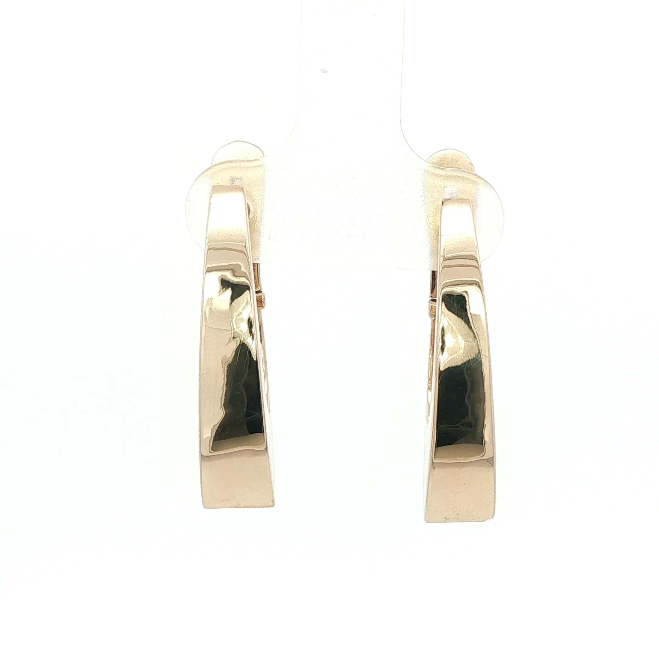 14k Yellow Gold Electroformed Hoop Earrings