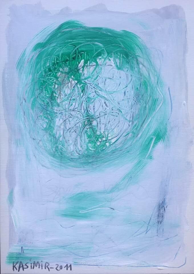 "Green Death / By Cy By (II)", for Cy Twombly