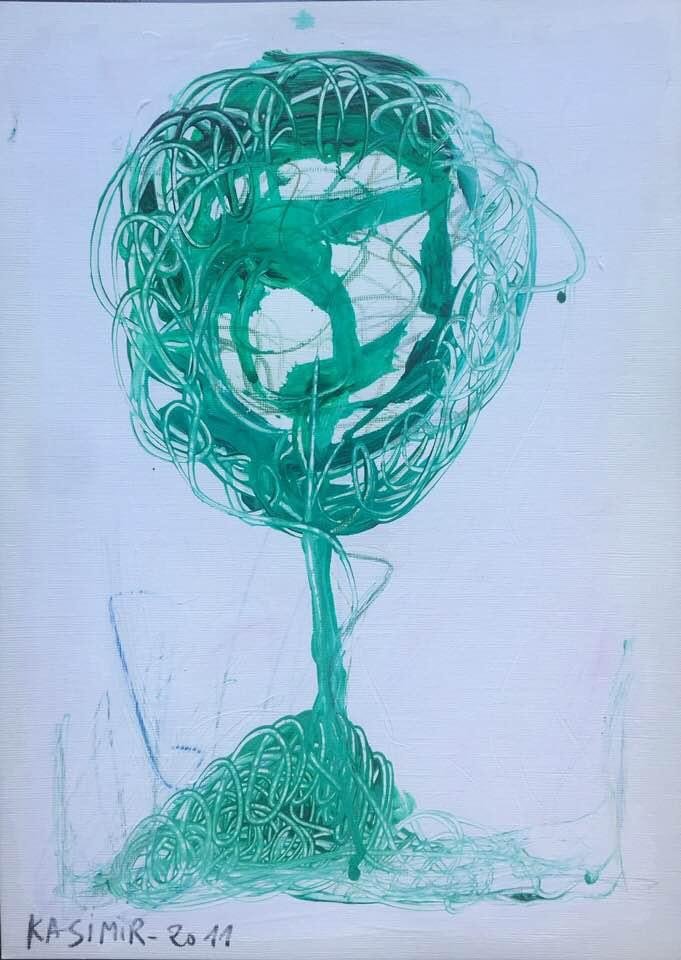 "Green Death / By Cy By (III)", for Cy Twombly
