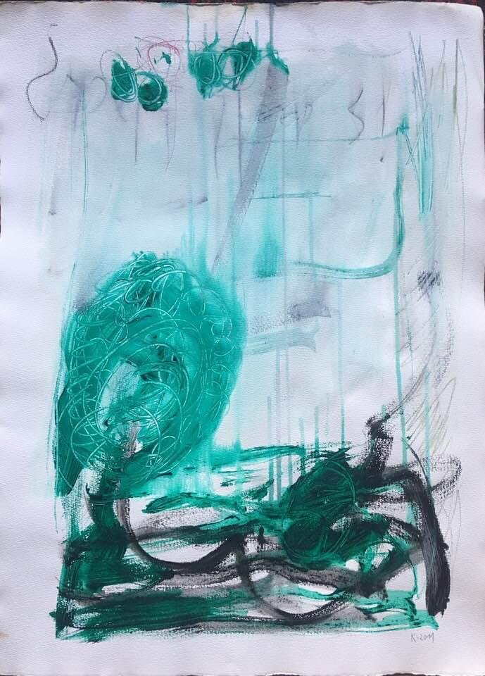"Green Death / By Cy By (XII)", for Cy Twombly (2011)