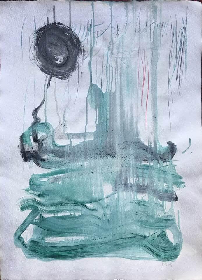 "Green Death / By Cy By (XIII)", for Cy Twombly (2011)