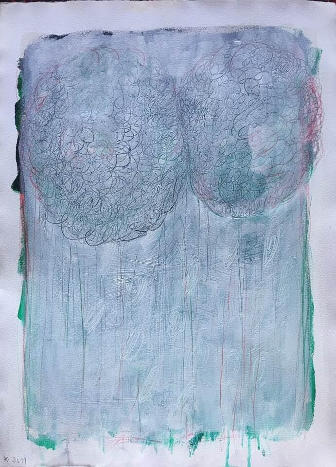 "Green Death / By Cy By (XIV)", for Cy Twombly (2011)