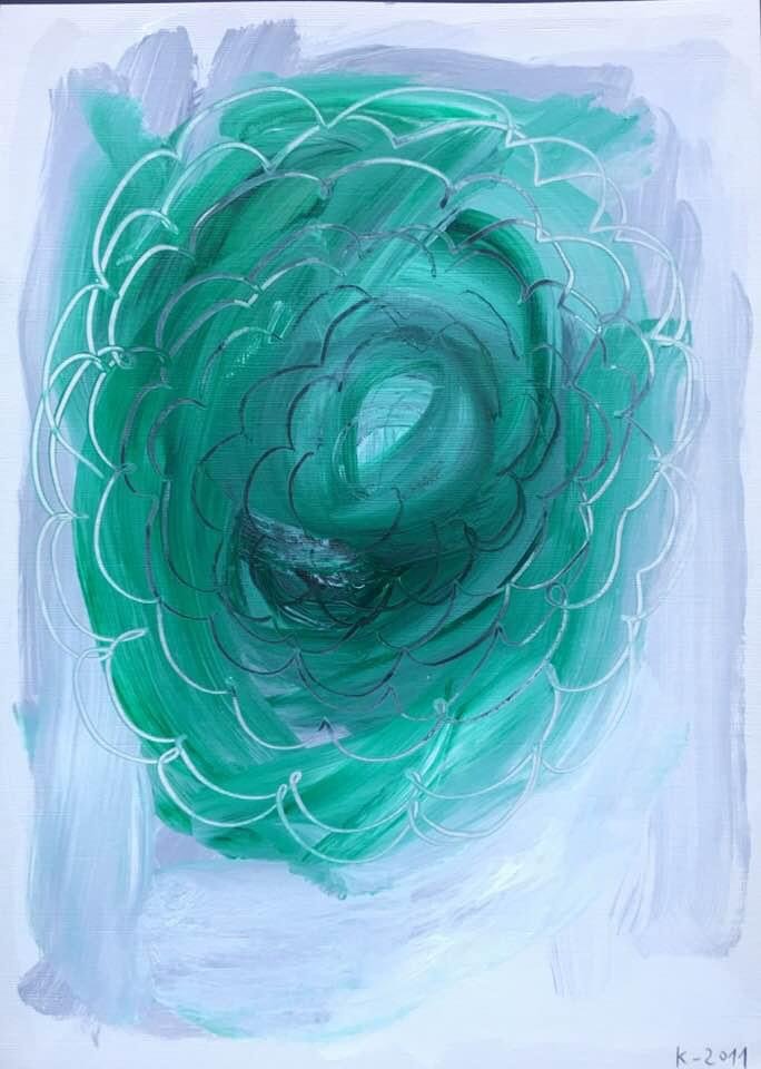 "Green Death / By Cy By (XXIV)", for Cy Twombly (2011)