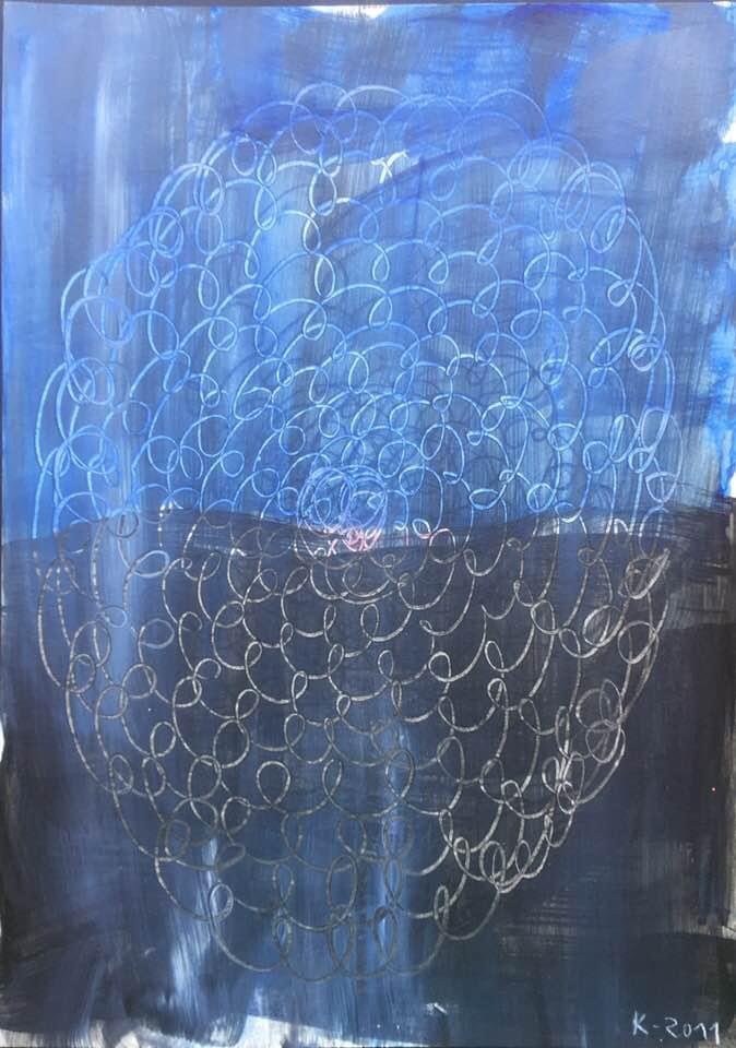 "Tattoos under skin / Nit de lluna amb taca vermella", per a Joan Miró (2011)
