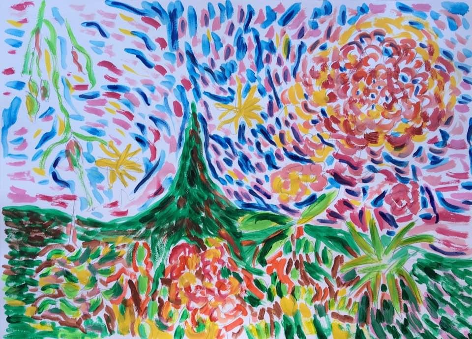"L'Arbre mystique encerclé par les nuages (XI)" (2016)