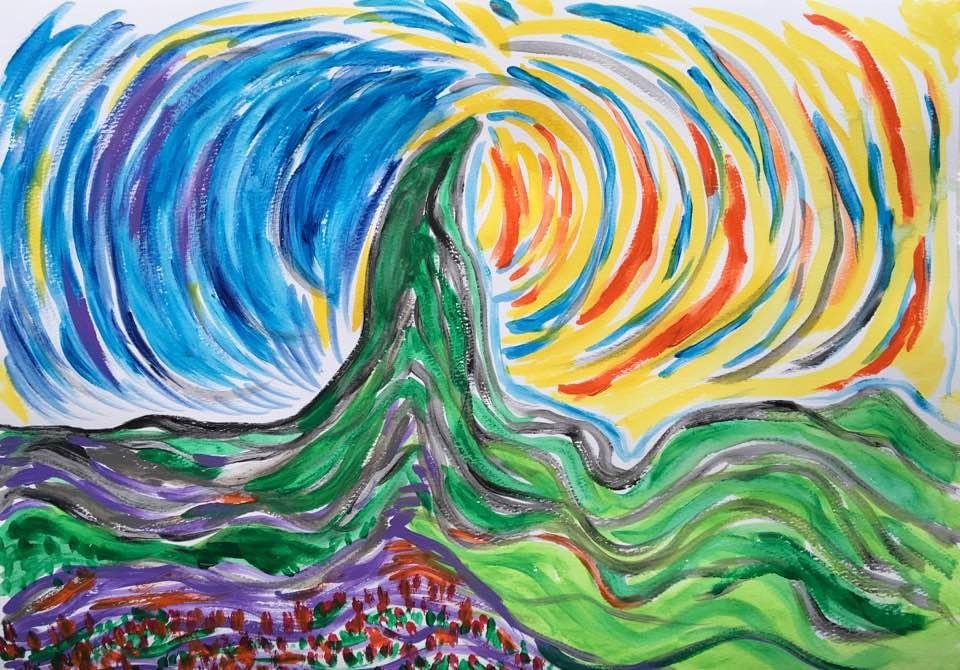 "L'arbre mystique encerclé par les nuages (XVIII)" (2016)